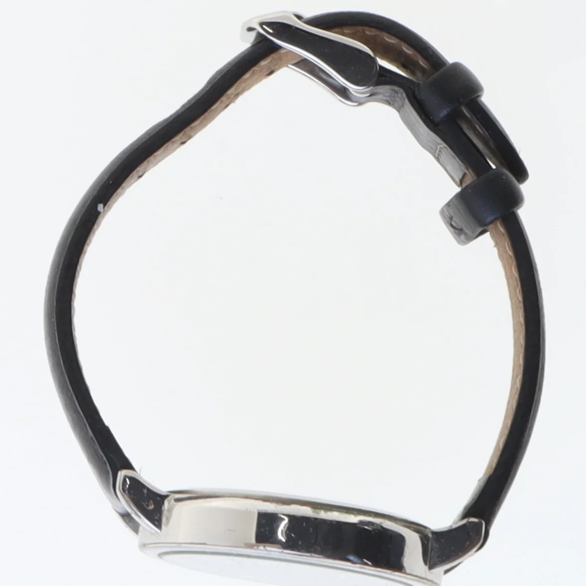 Ur med læder rem (str. Ø 35 mm)