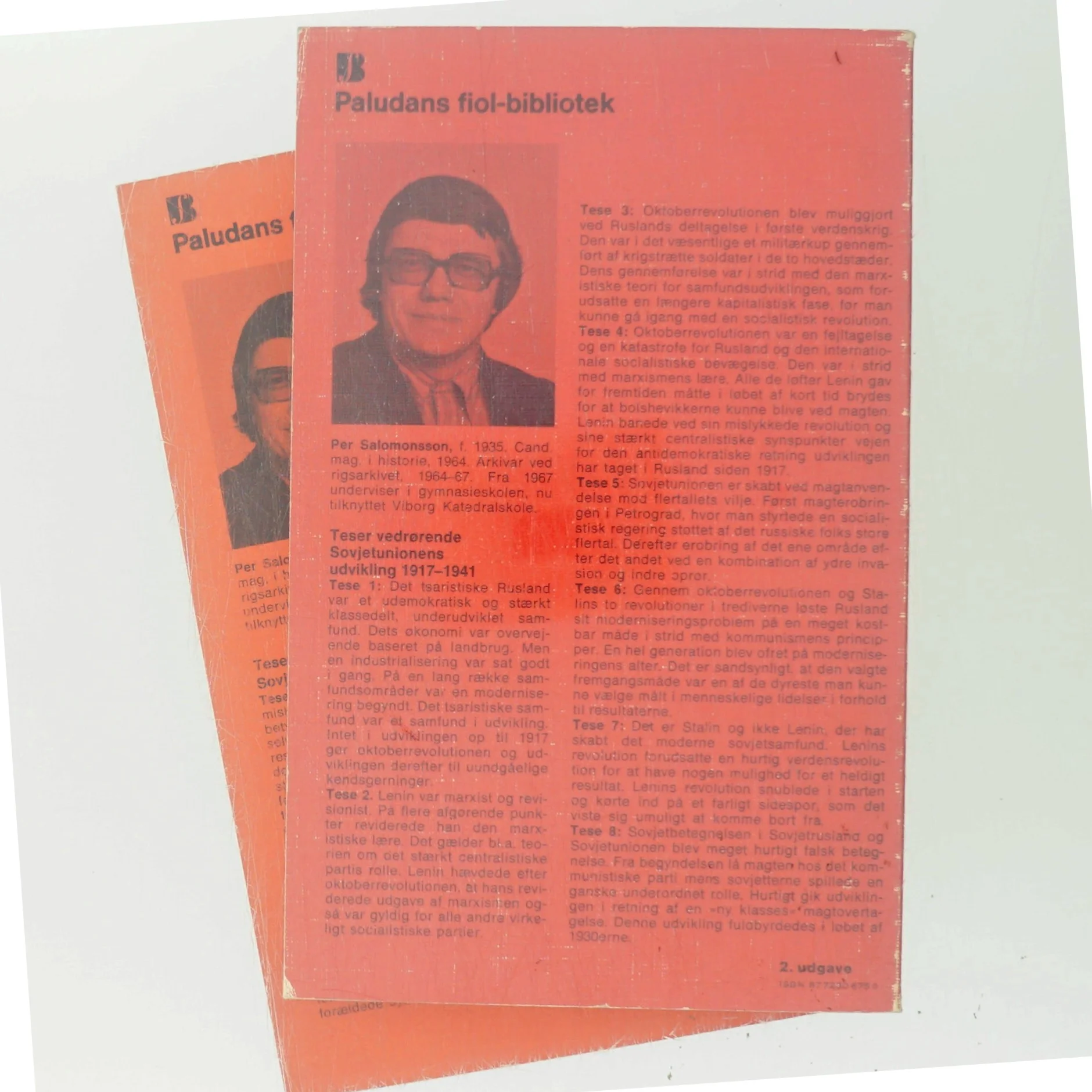 Sovjetunionens historie 1917-1975 (Bind 1 og Bind 2) af Per Salomonsson (2 bøger)