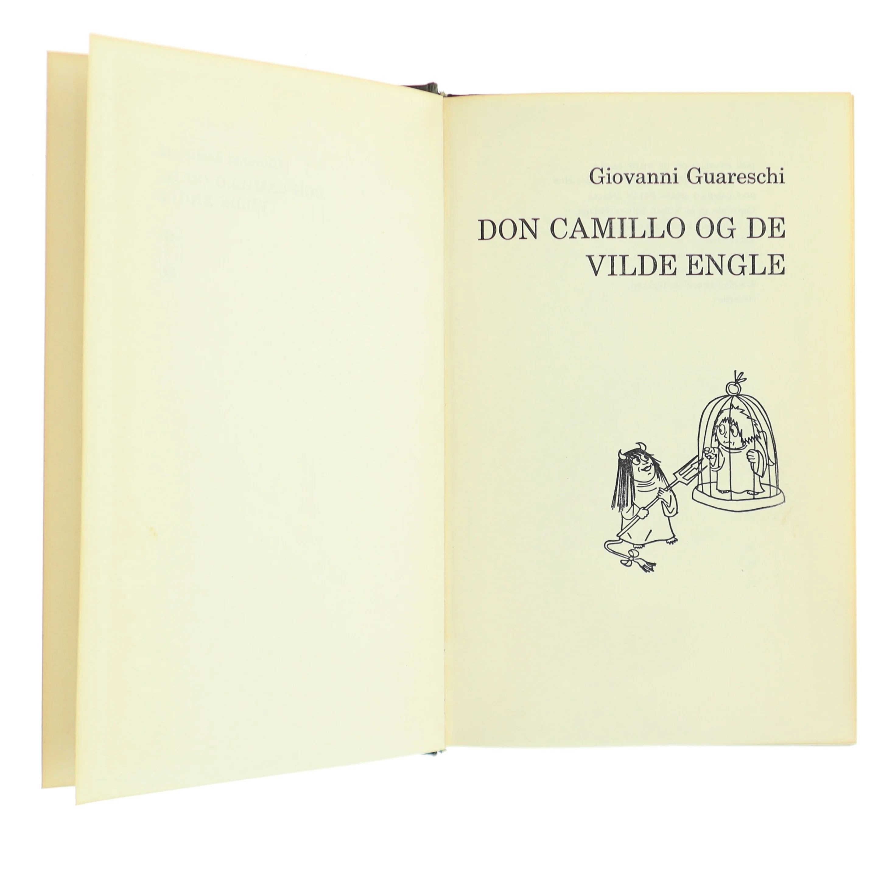 Antik bog med flot indbinding. Don Camillo og de vilde engle af Giovanni Guareschi (Bog)