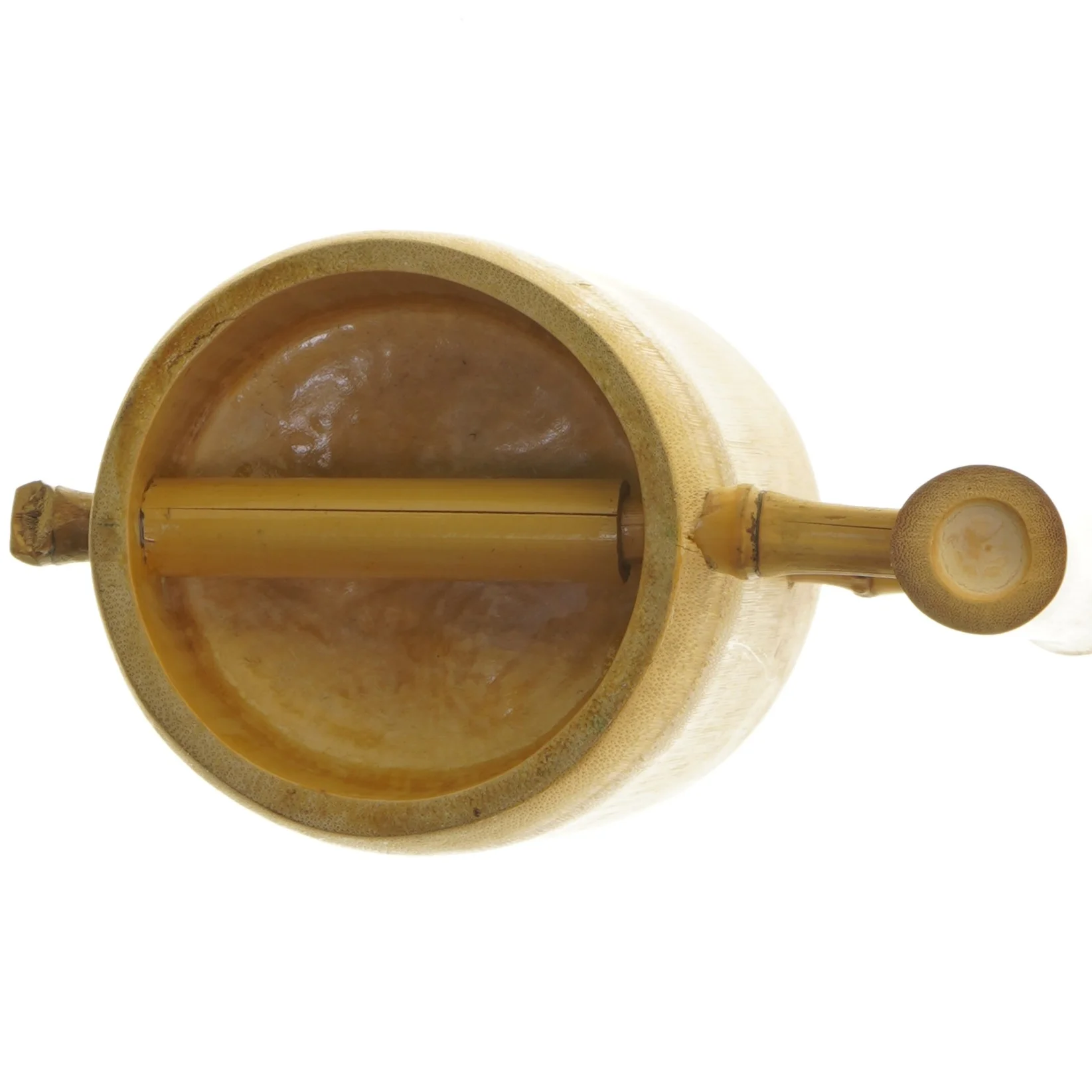 Flot unik holder af træ, mange anvendelsmuligheder (str. Ø 10,5 cm længde 18 cm)