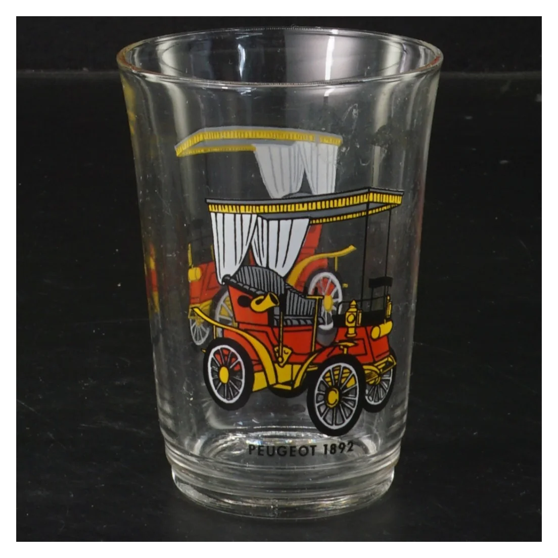 Vintage Peugeot glas (str. 10x7 cm)