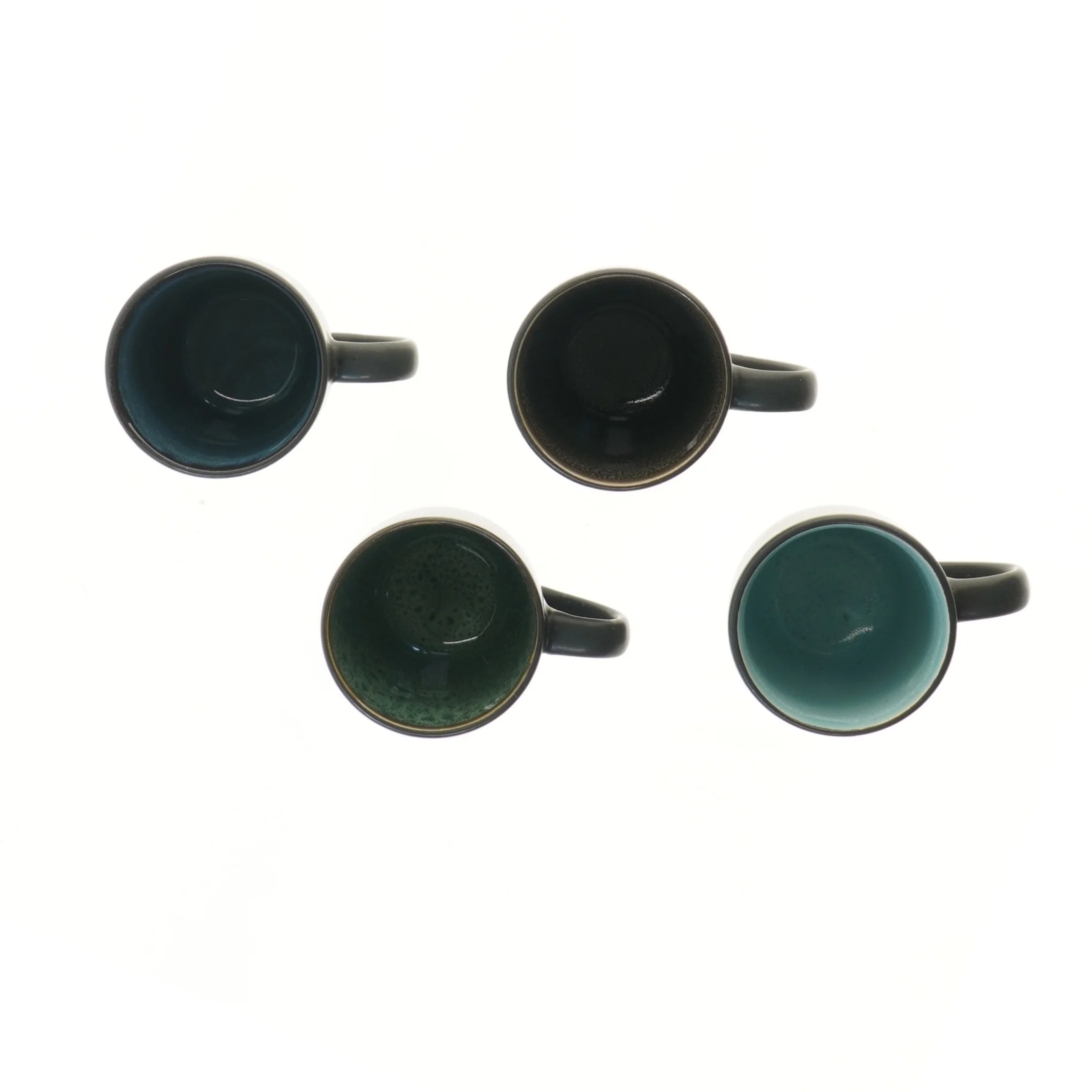 Sort keramik krus sæt fra Bitz (str. 4 stk Ø 8,5 cm længde 11 cm)