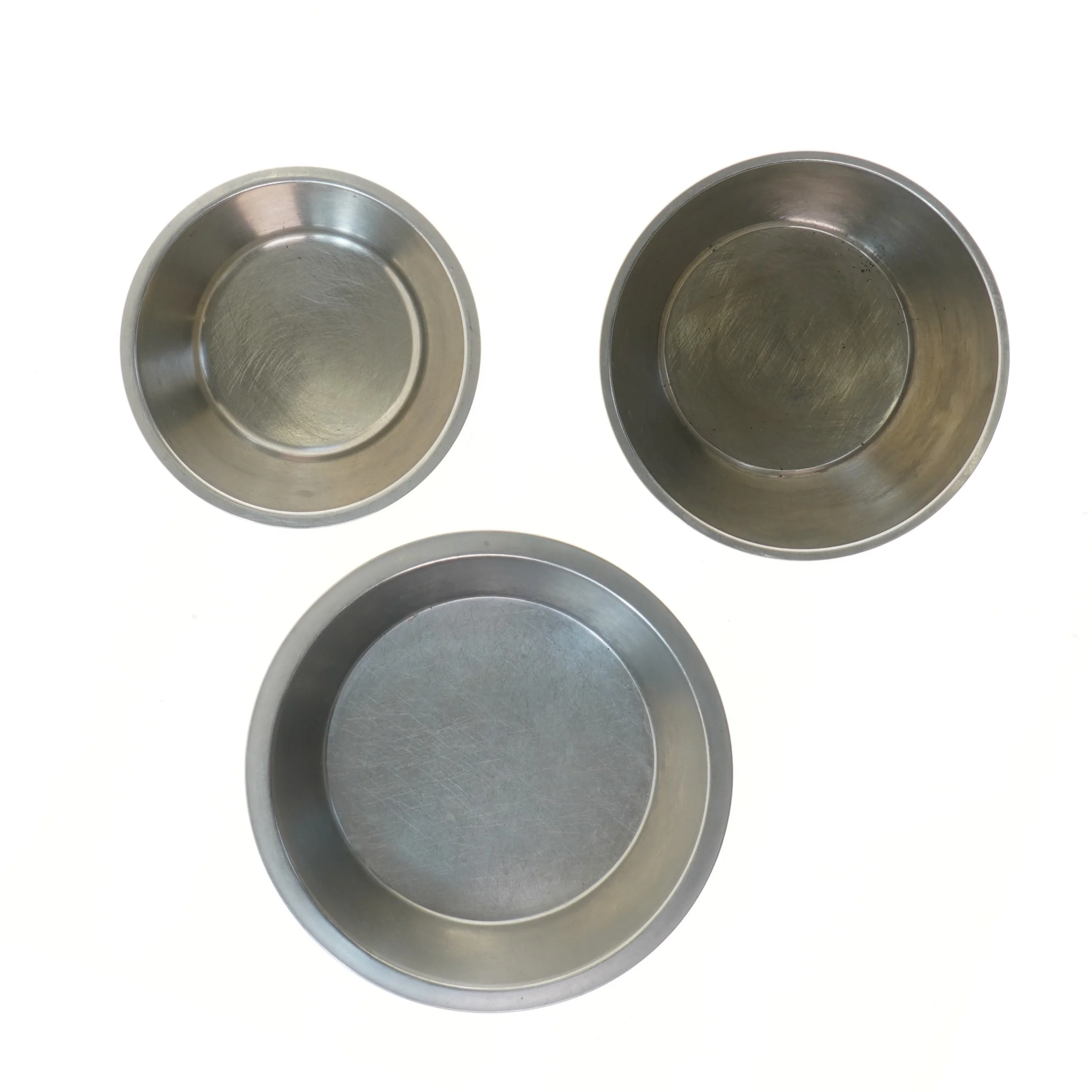 Sæt af tre rustfri skåle (str. 3 stk Ø 22& 17,5 & 16 cm)