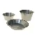 Sæt af tre rustfri skåle (str. 3 stk Ø 22& 17,5 & 16 cm)