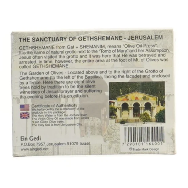 Gethsemane souvenir sæt (str. 11x8,5 cm)