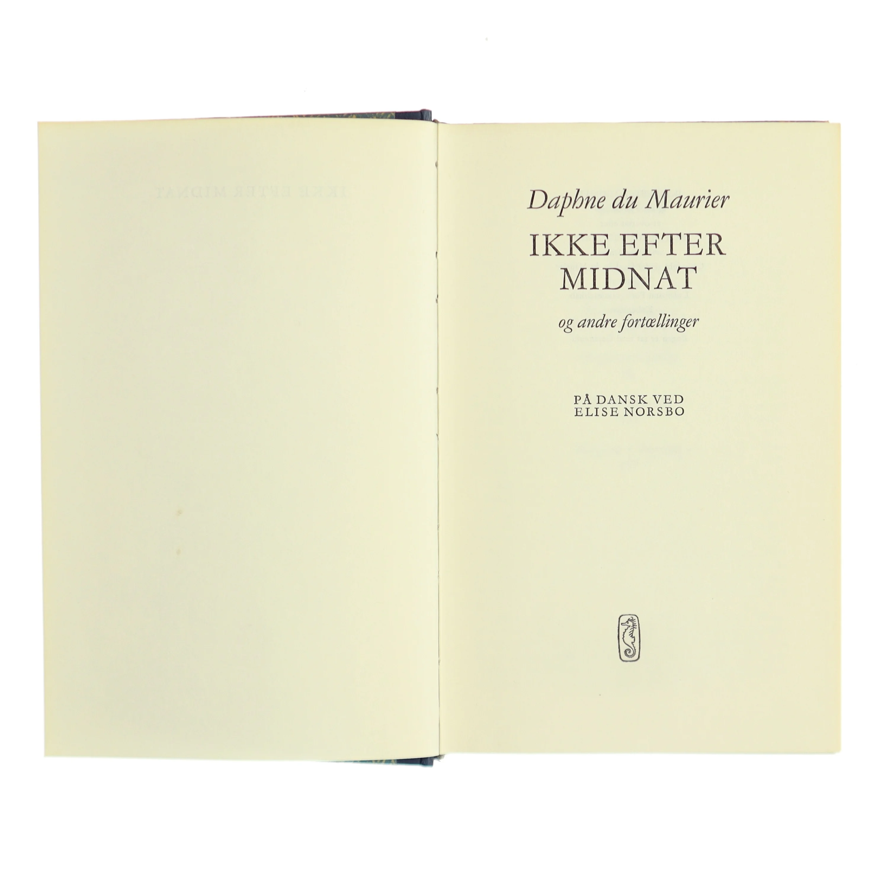 Antik bog med flot indbinding. Ikke efter midnat af Daphne du Maurier (Bog)