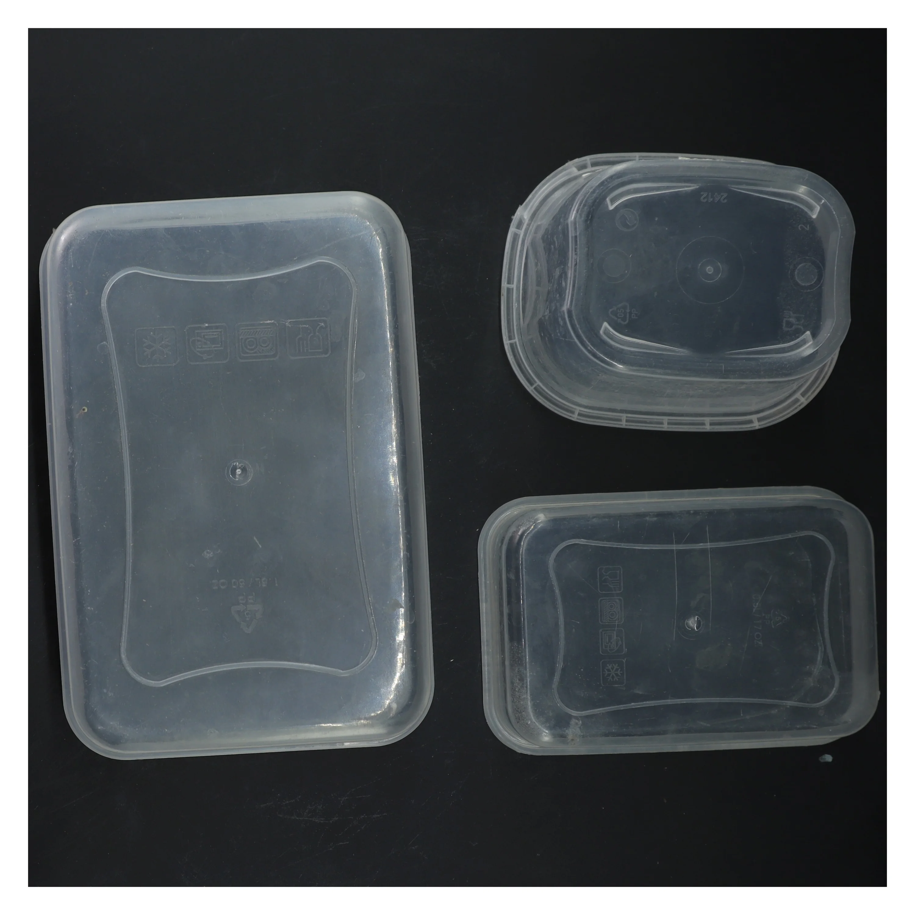 Plastbeholdere sæt (str. 20x14, 14x10, 12x10 cm)