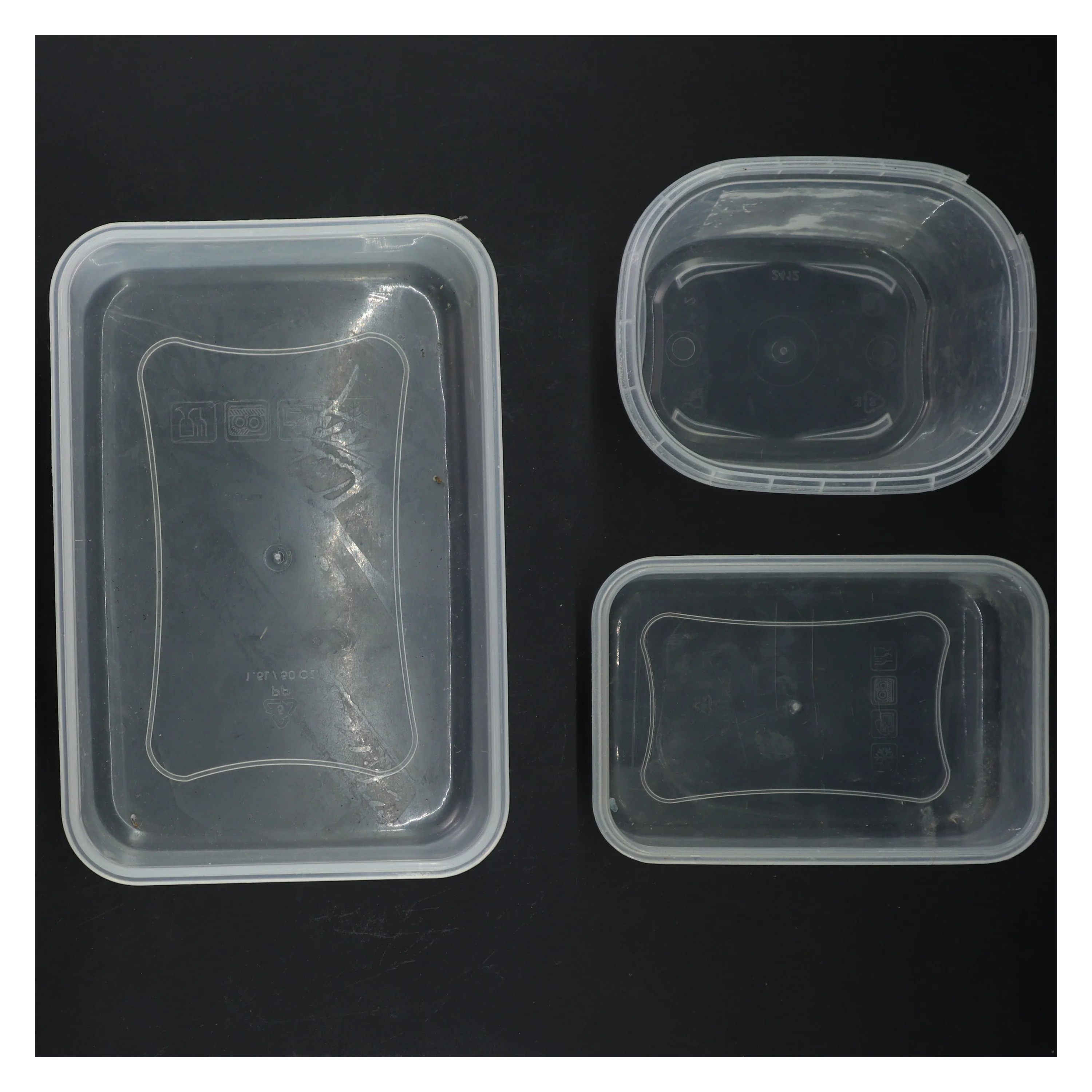 Plastbeholdere s&aelig;t (str. 20x14, 14x10, 12x10 cm)