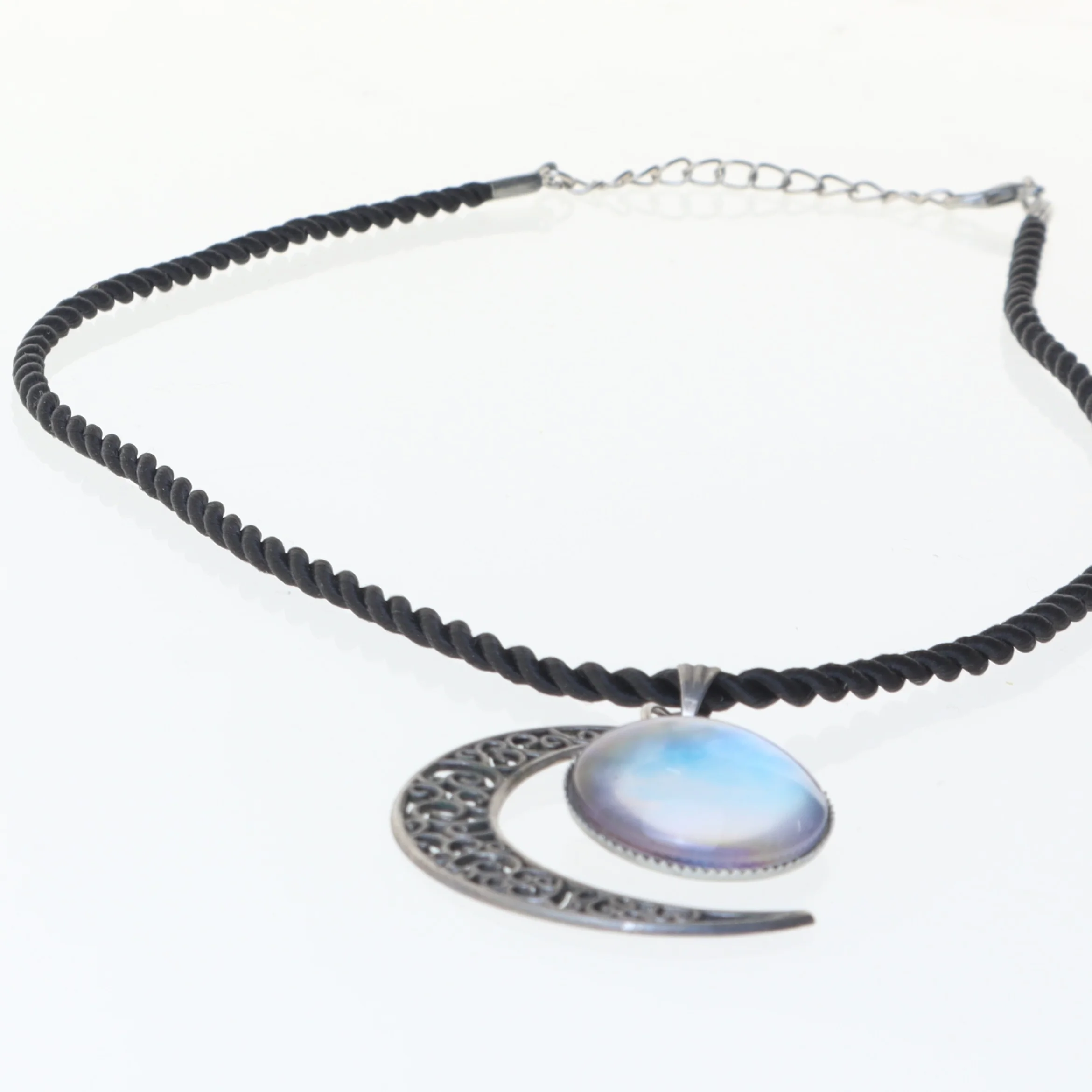 Måne halskæde (str. 48 cm)