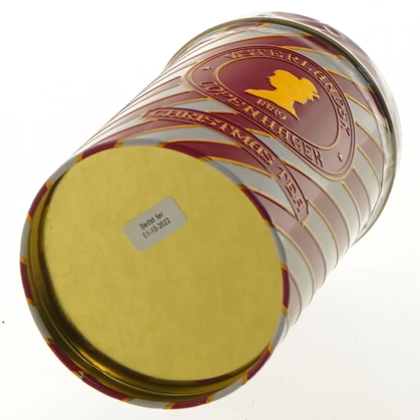 Uåbnet: Østerlandsk Copenhagen Christmas Tea Tin fra Østerlandsk Thehus (str. Ø 8,5x15 cm)