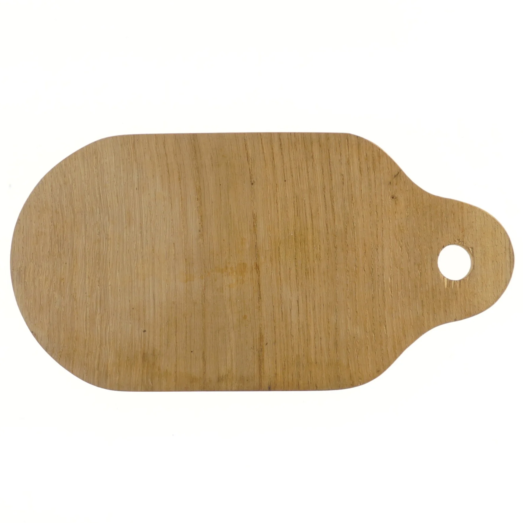 Flot serveringsfad i træ med hul til ophæng (str. 35x18 cm)