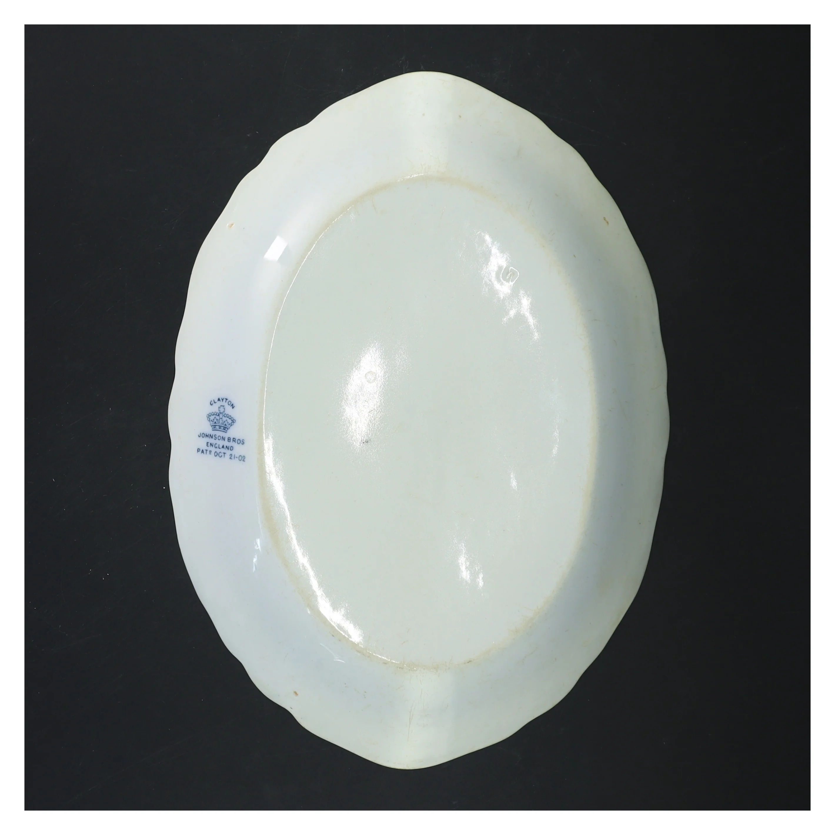 Vintage porcelæn fad fra Clayton (str. 26,5x19,5 cm)