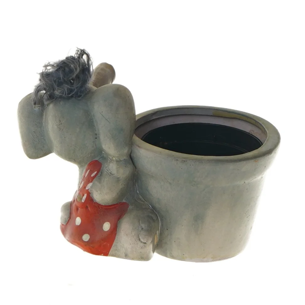 Keramik elefant urtepotte (str. 13x9 cm)
