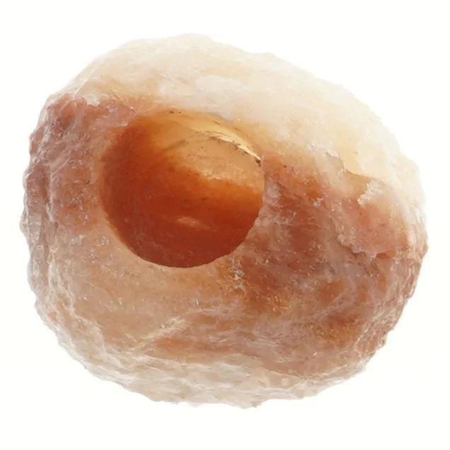 Lysestage i saltkrystal (str. Ø 9,5 cm)