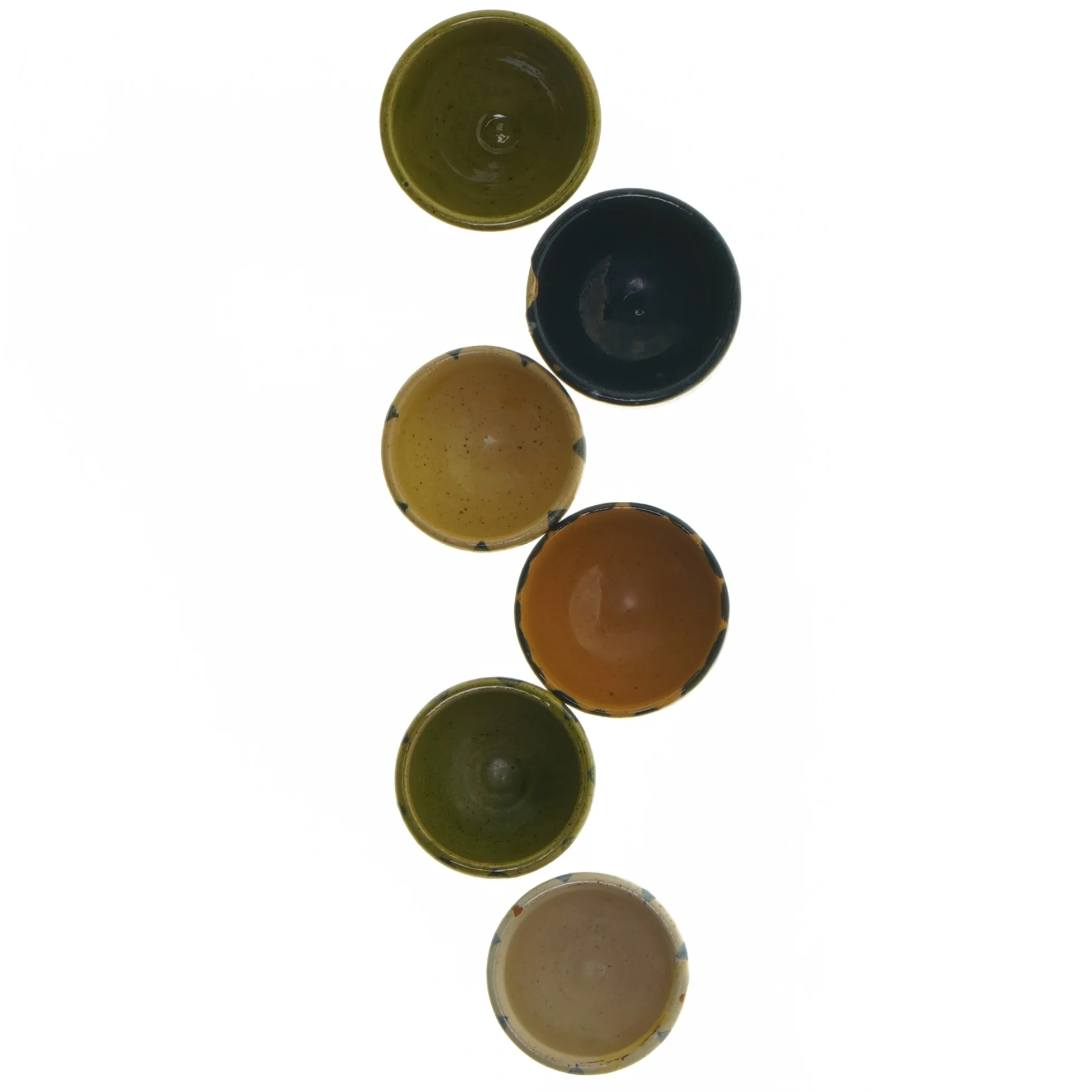 Sæt af æggebægre i keramik (str. Ø 4,5x5,5 cm)