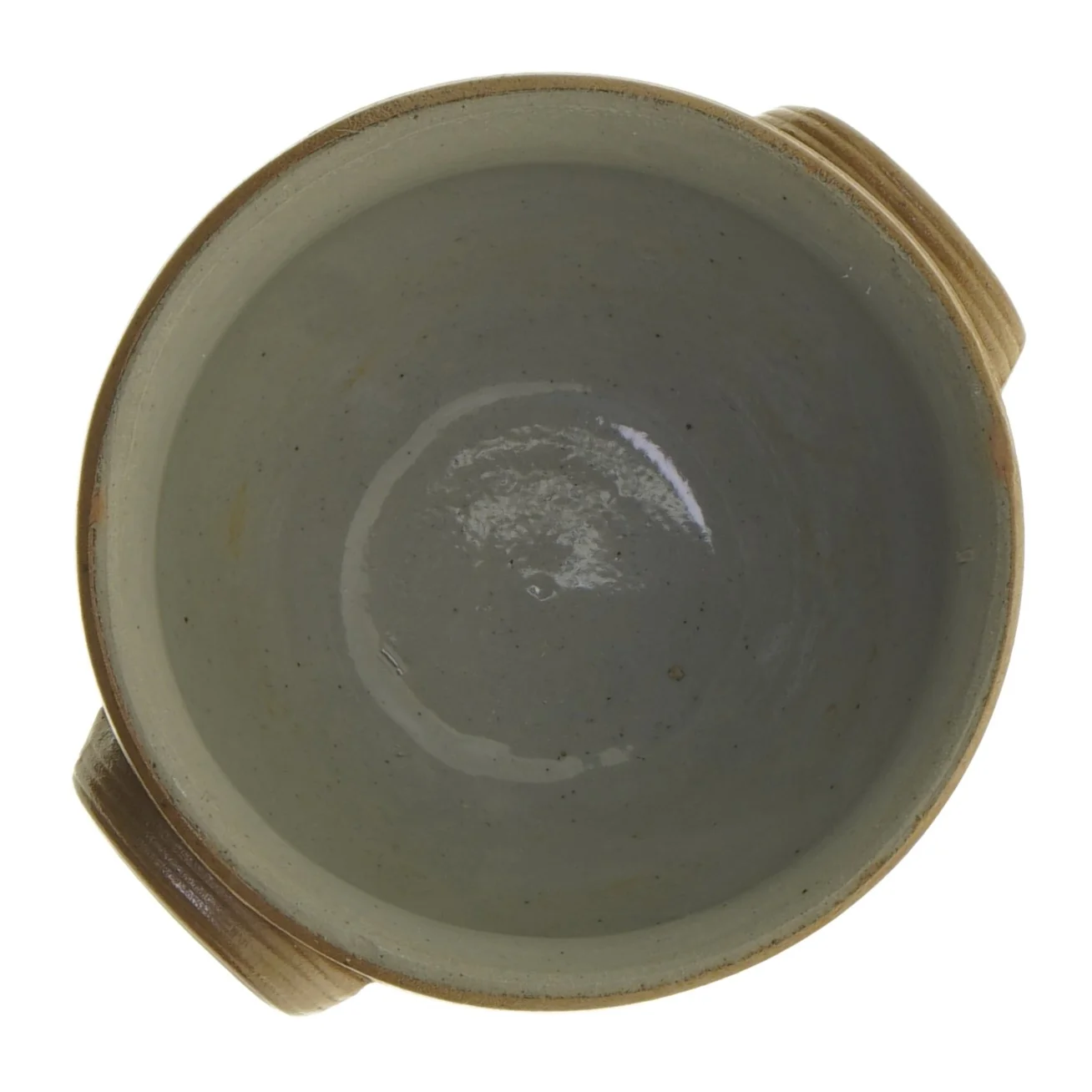 Keramikskål med håndtag (str. Ø 14x9 cm)