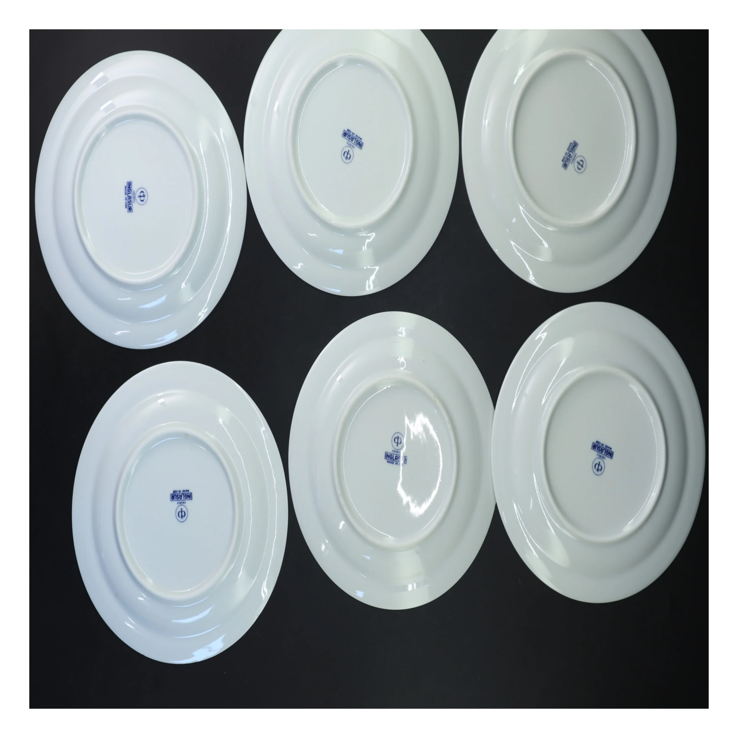 Fisketallerkener fra Inglasur - 6 stk (str. Ø 19 cm)