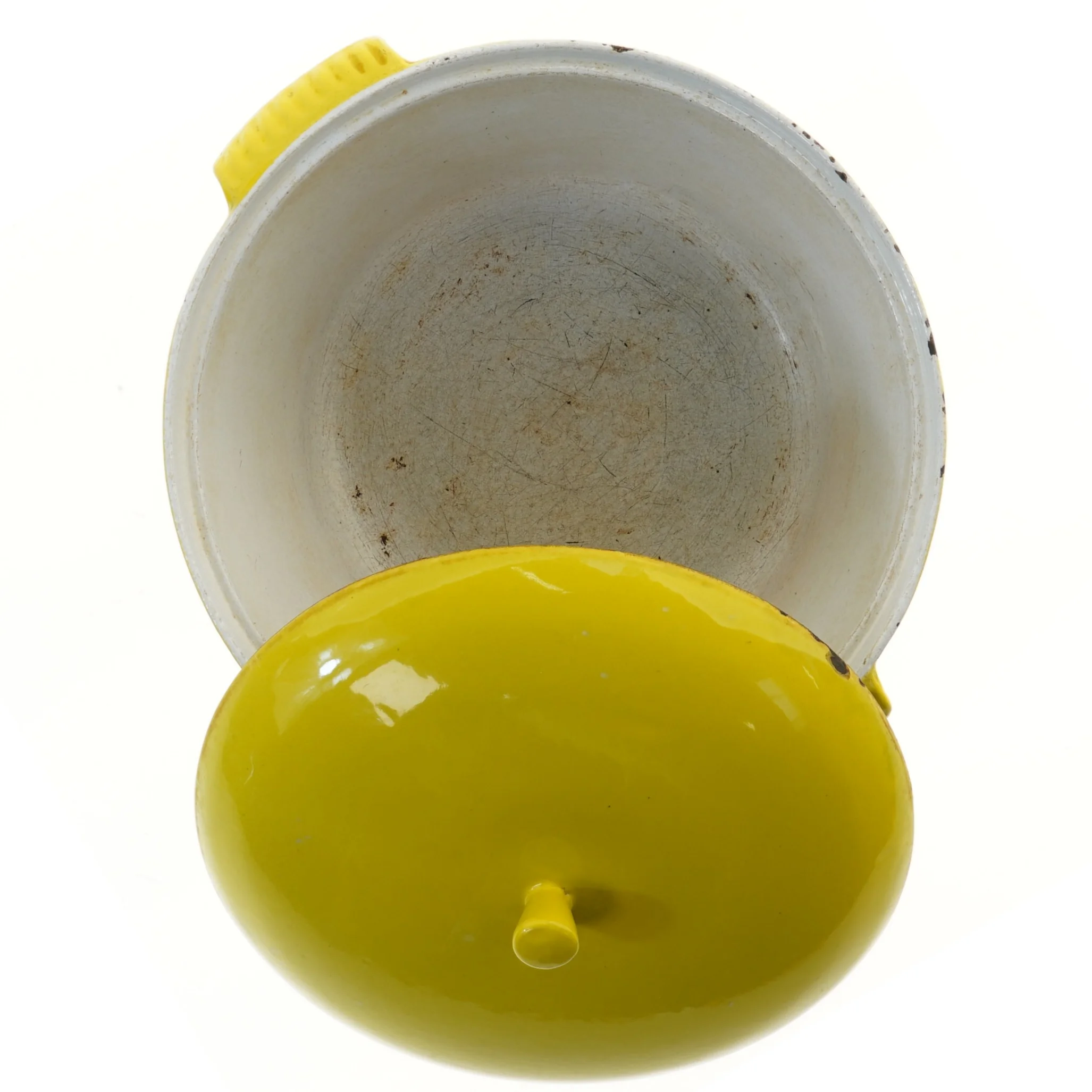 Antik støbejernsgryde med låg, den originale  (str. Ø 28,5 cm)