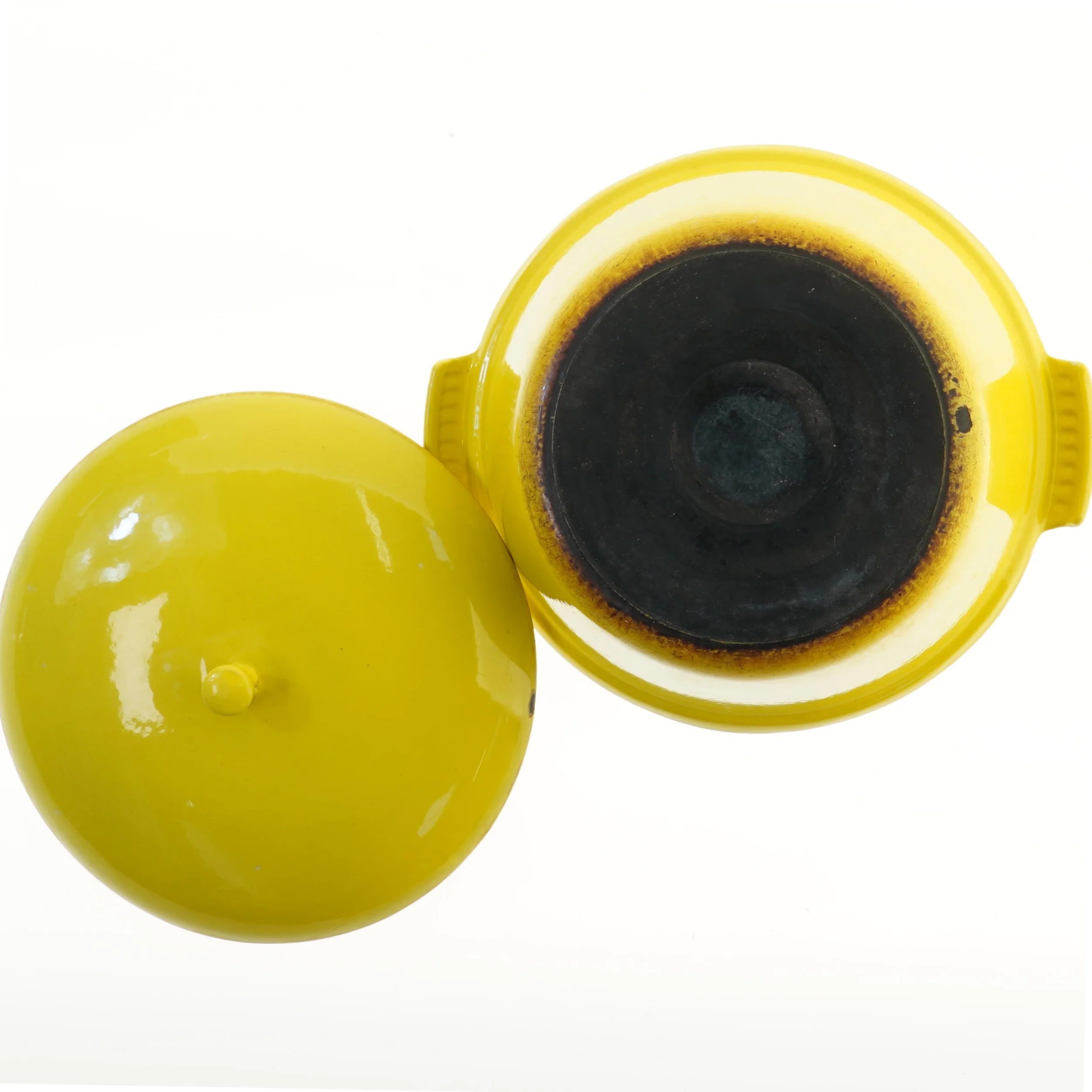 Antik støbejernsgryde med låg, den originale  (str. Ø 28,5 cm)