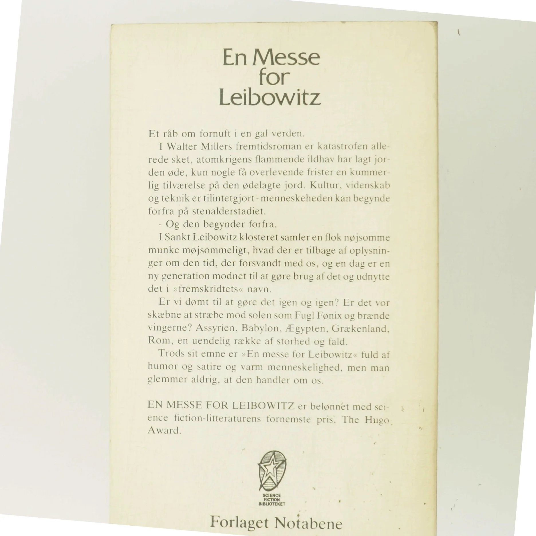 En Messe for Leibowitz af Walter M. Miller (Bog)