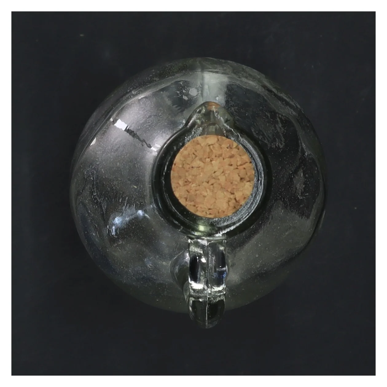 Flot glasflaske med korkprop-låg (str. 21 cm)