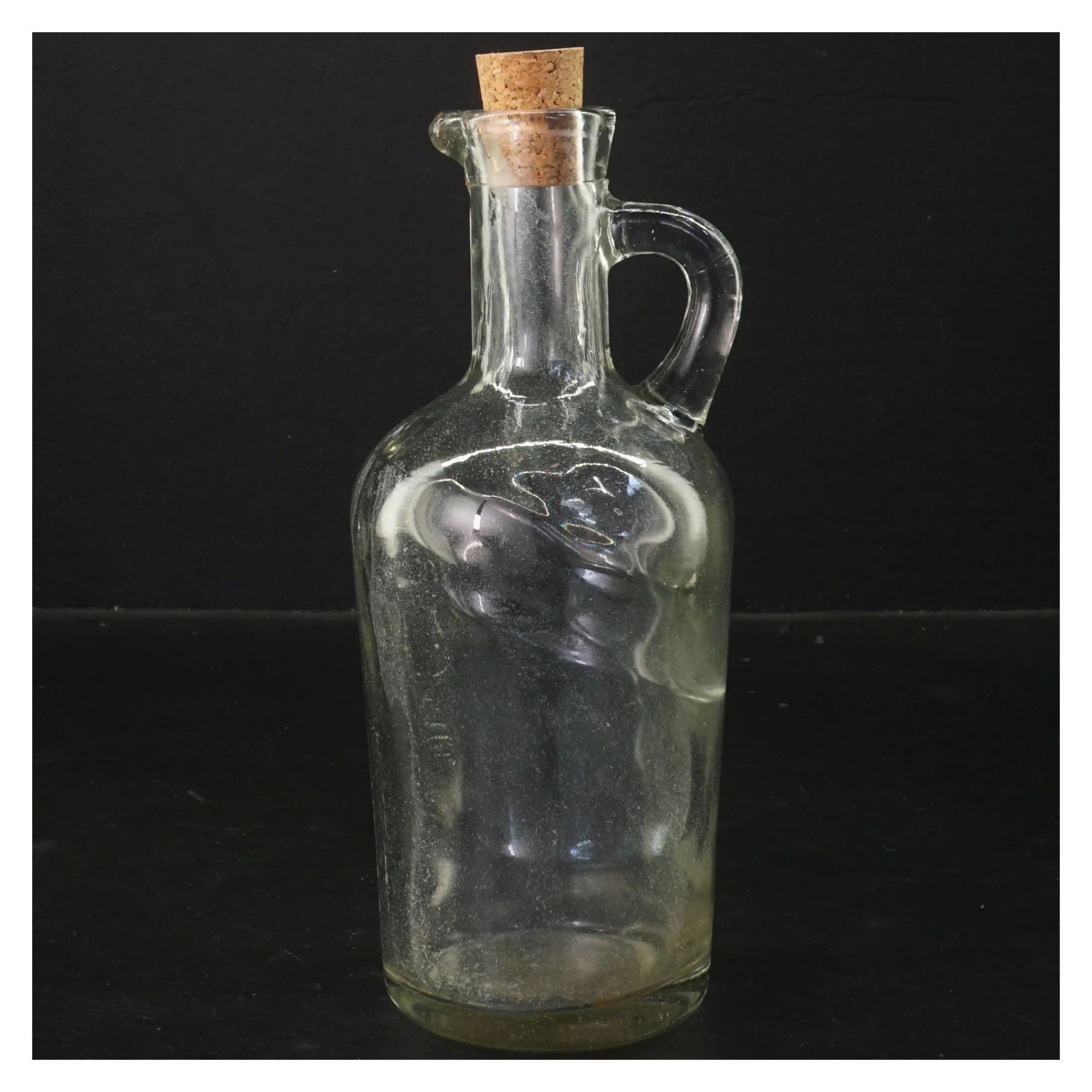 Flot glasflaske med korkprop-l&aring;g (str. 21 cm)