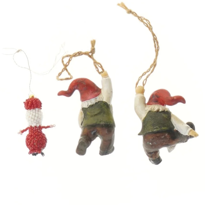 Julepynt med nisser (str. 8 og 5 cm)