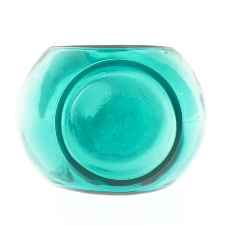 Blå glasflaske 17,5 cm (str. 17,5 cm)