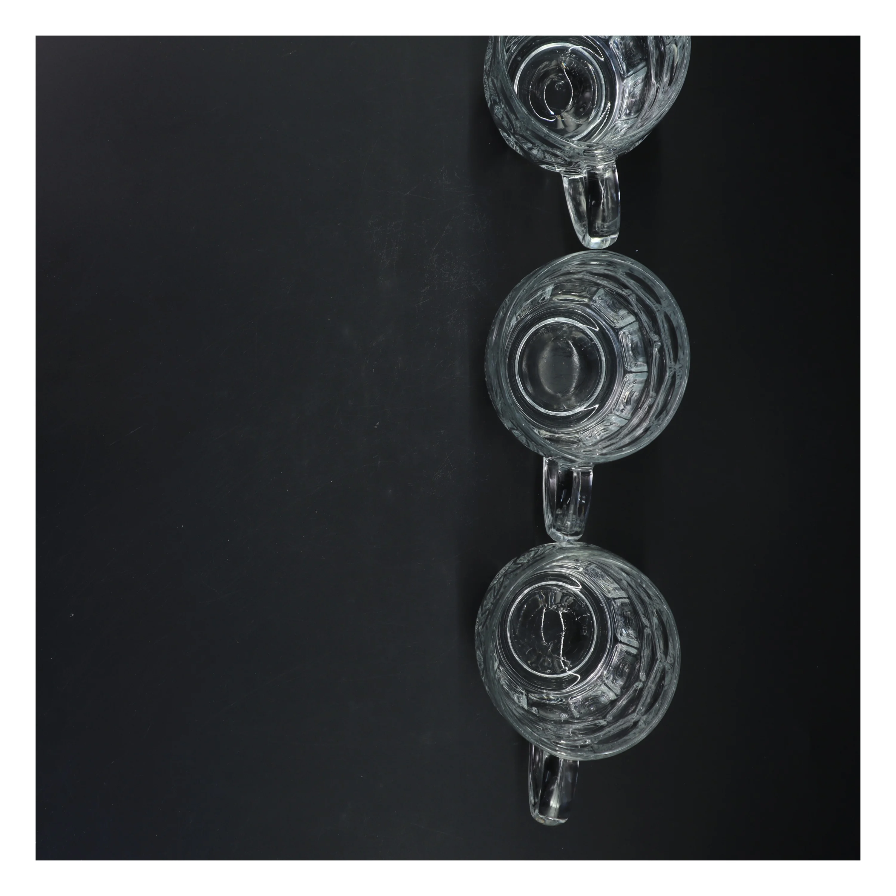 Sæt af 3 glas ølkrus (str. 12,5x9,5 cm)