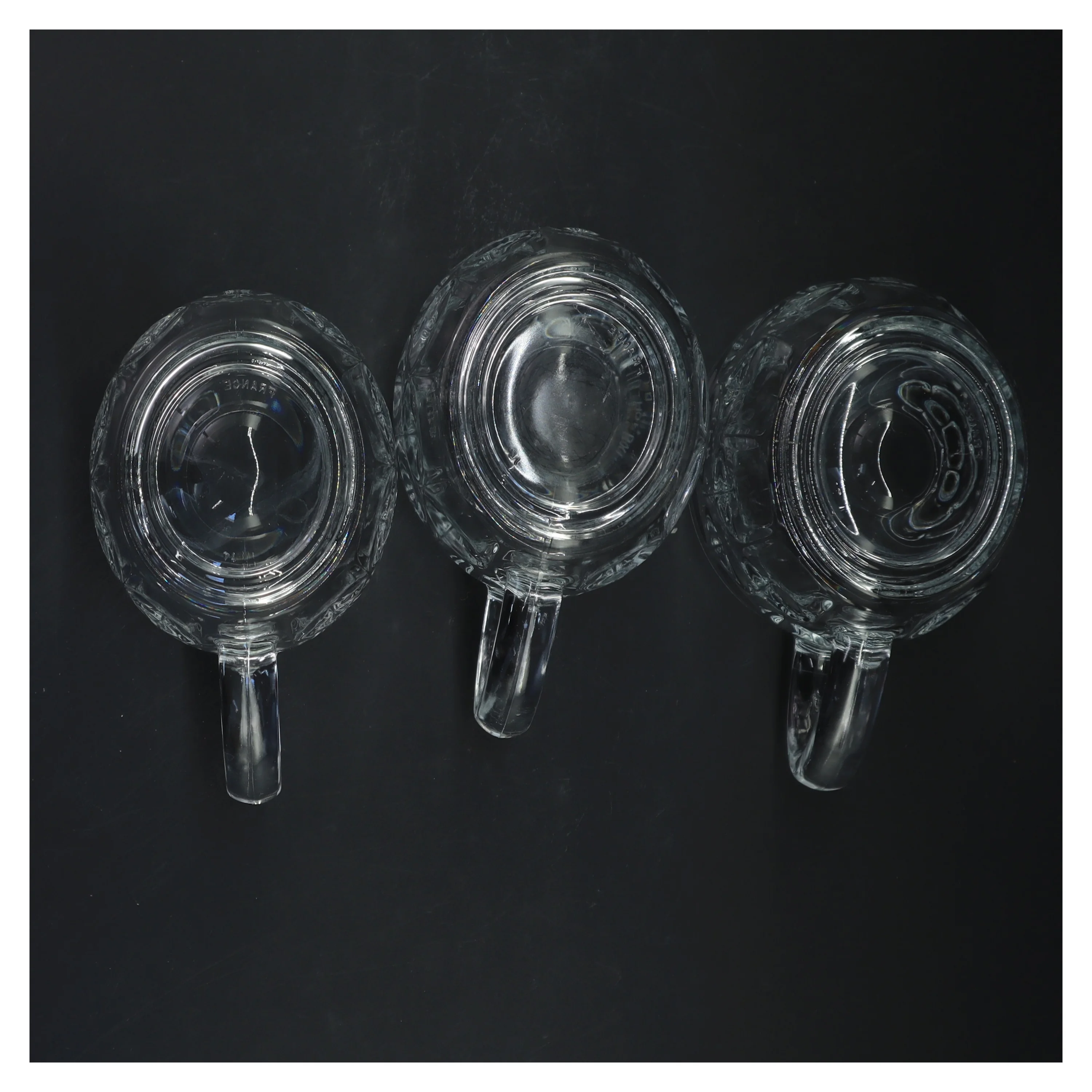 Sæt af 3 glas ølkrus (str. 12,5x9,5 cm)