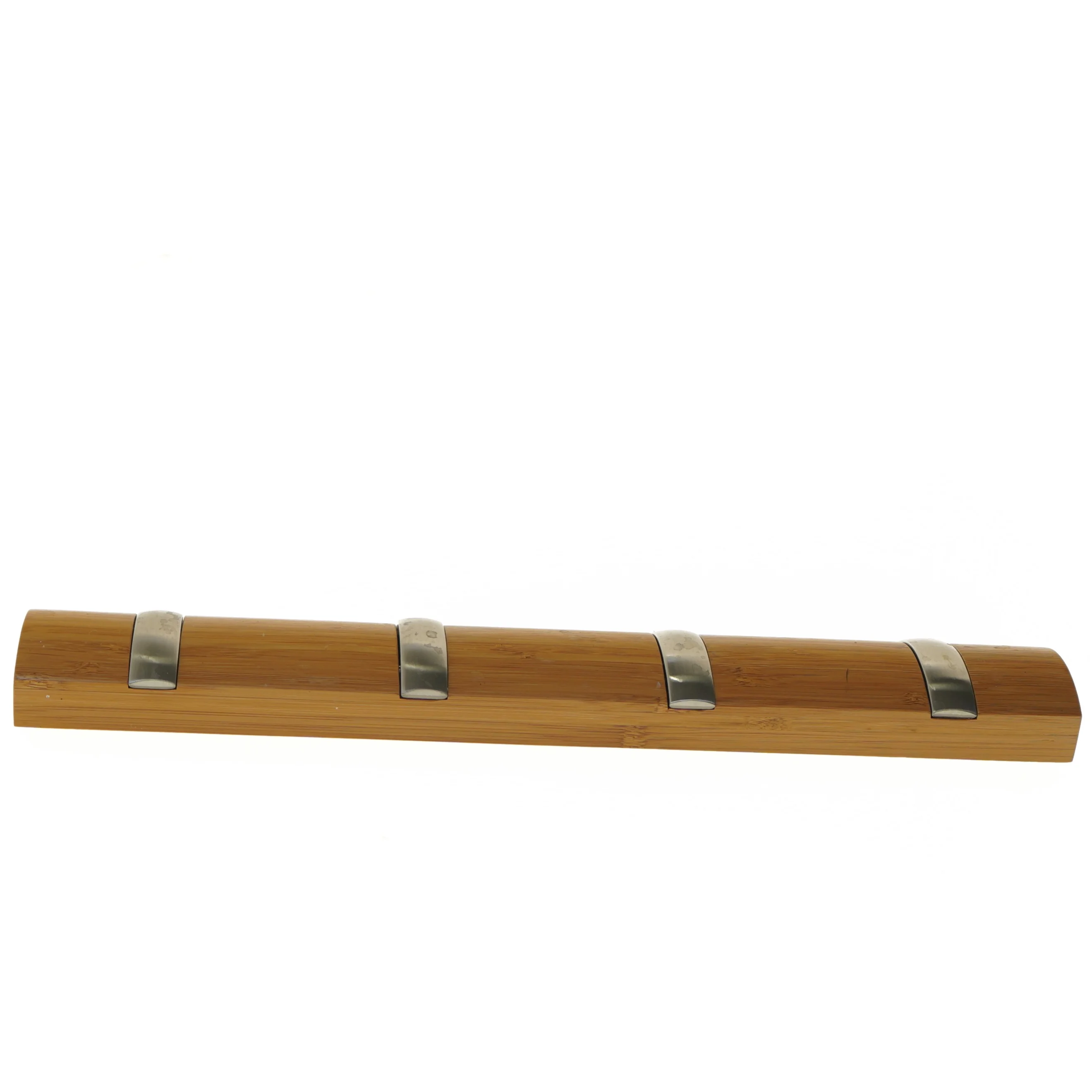 Knagerække i bambus med metalbeslag (str. 41,5x6,5 cm)