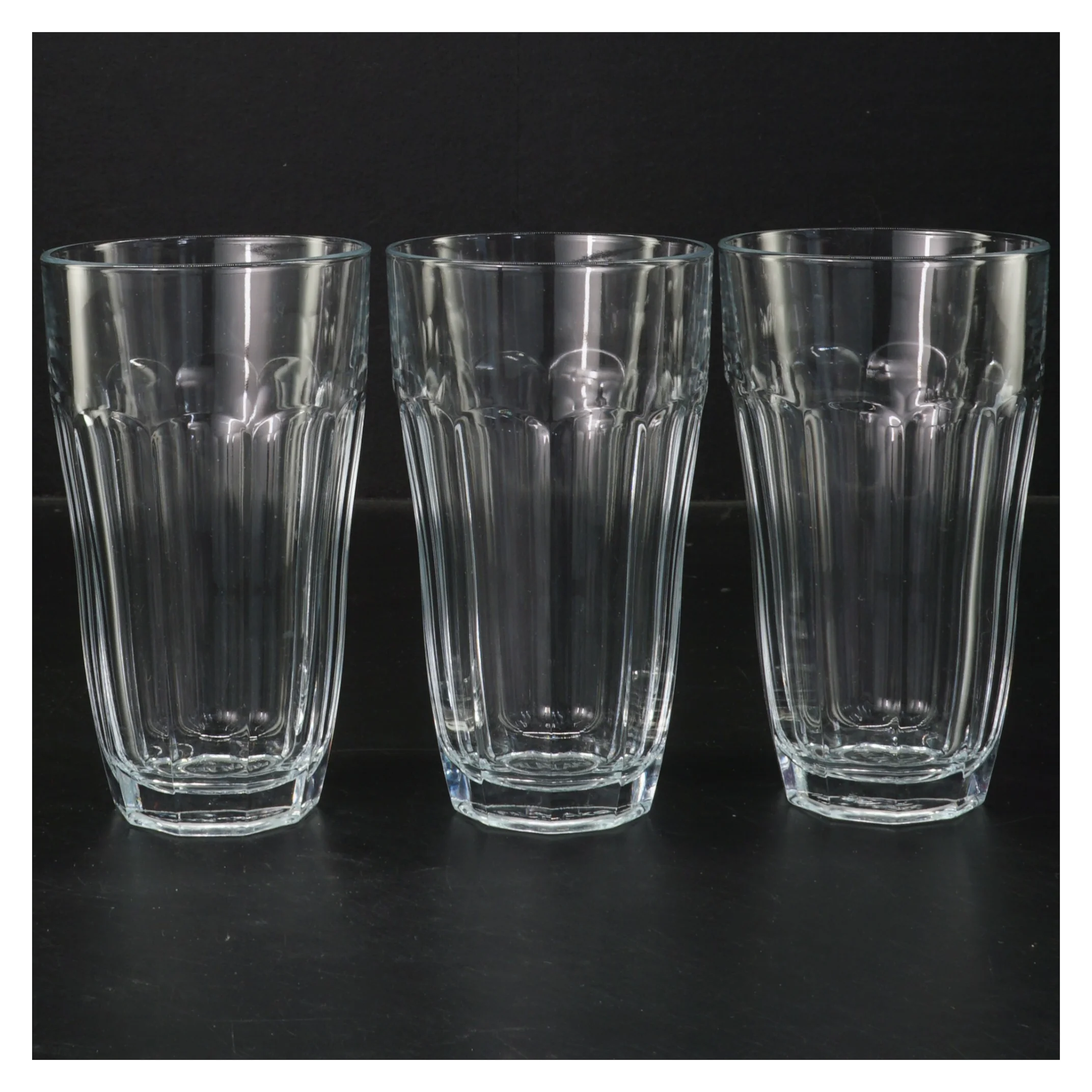 S&aelig;t med 3 glas fra Palaks, perfekte til caf&eacute; latte etc, (str. 14x8 cm)