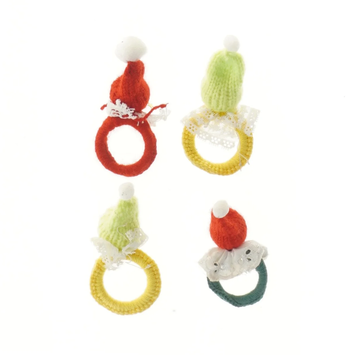 Julenisse servietringe (str. Ø 4 cm)