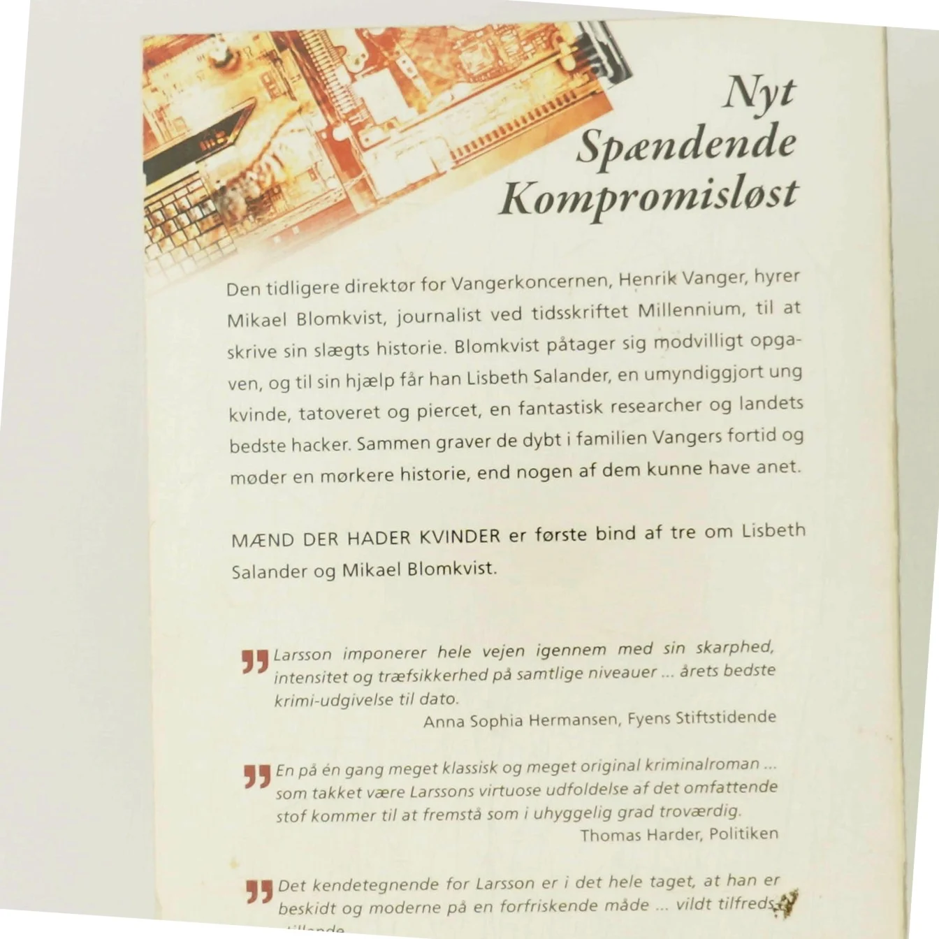 Mænd der hader kvinder af Stieg Larsson (Bog)