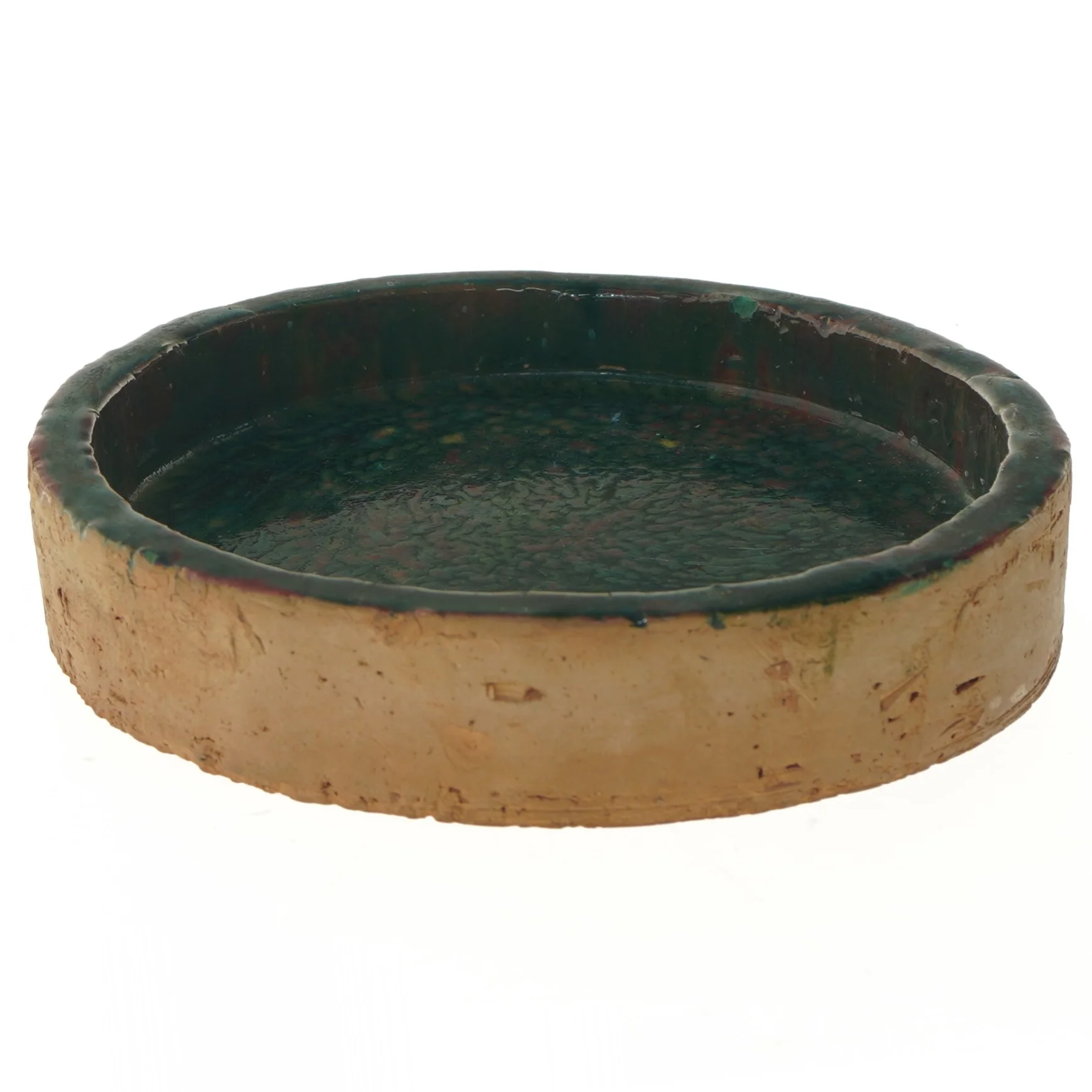 Rund keramisk og dekorativ sk&aring;l (str. &Oslash; 26 cm)