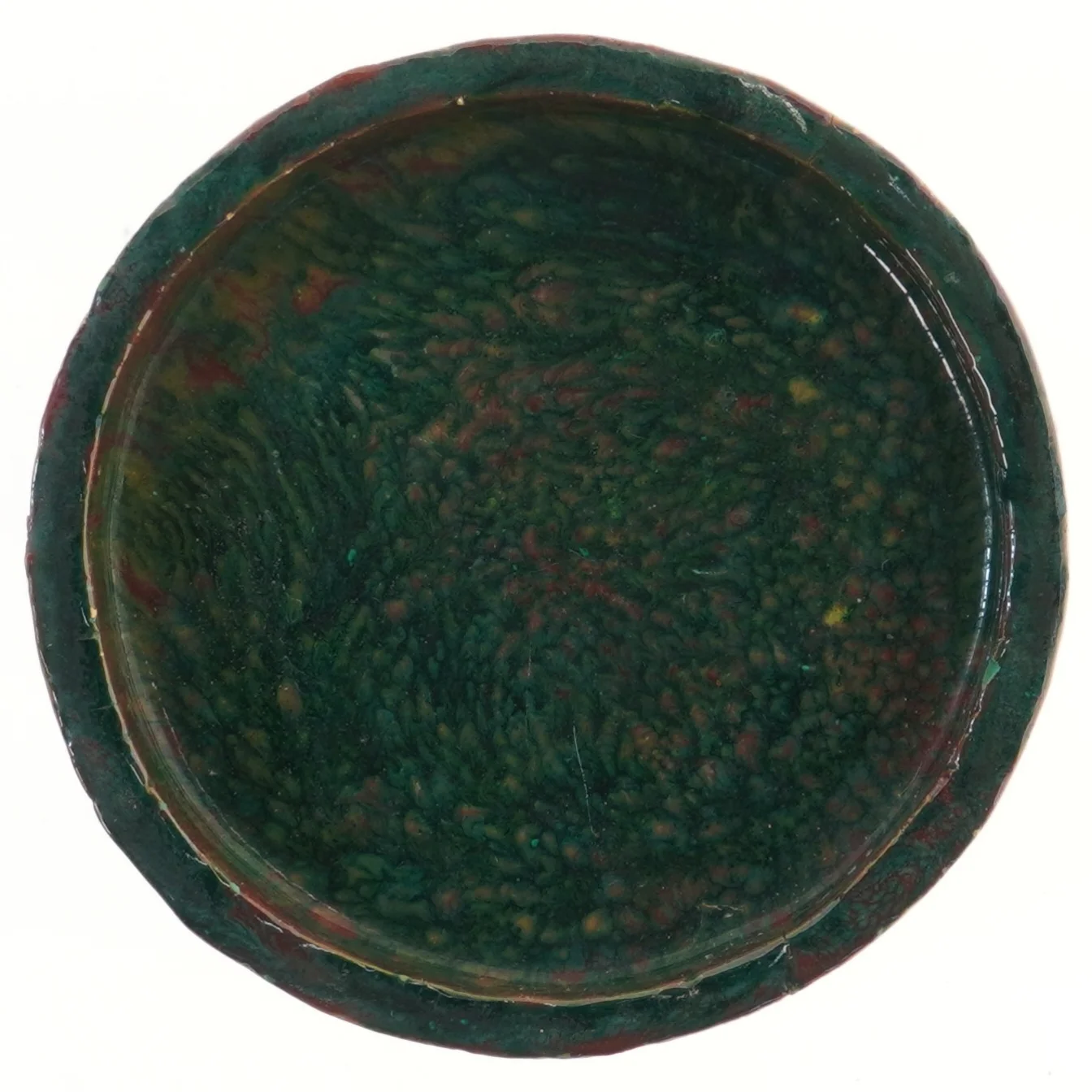 Rund keramisk og dekorativ skål (str. Ø 26 cm)