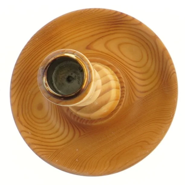 Træ lysestage (str. 19 cm)