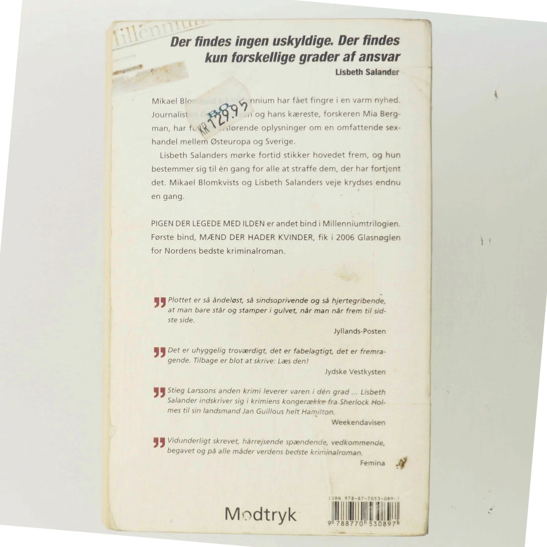 Pigen Der Legede Med Ilden (Millennium, 2. Bind) af Stieg Larsson (Bog)