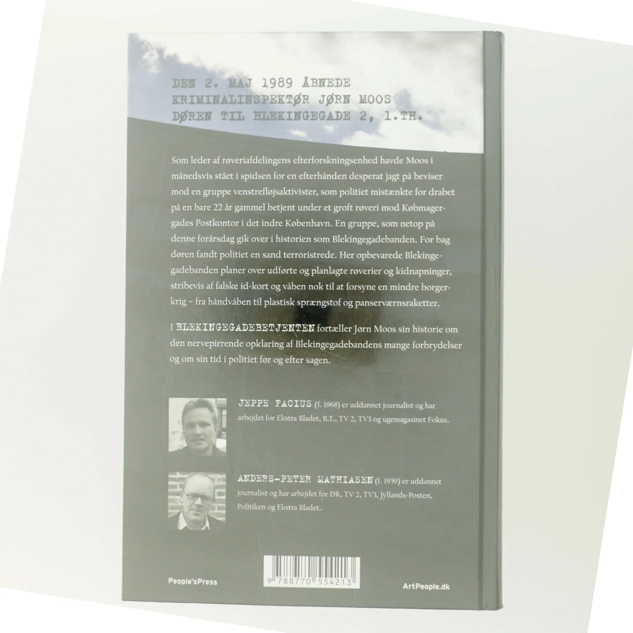 Blekingegadebetjenten : kriminalinspektør Jørn Moos fortæller af Anders-Peter Mathiasen (Bog)