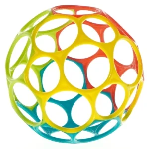 Farverig babylegetøj bold (str. 10 cm)