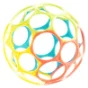 Farverig babylegetøj bold (str. 10 cm)