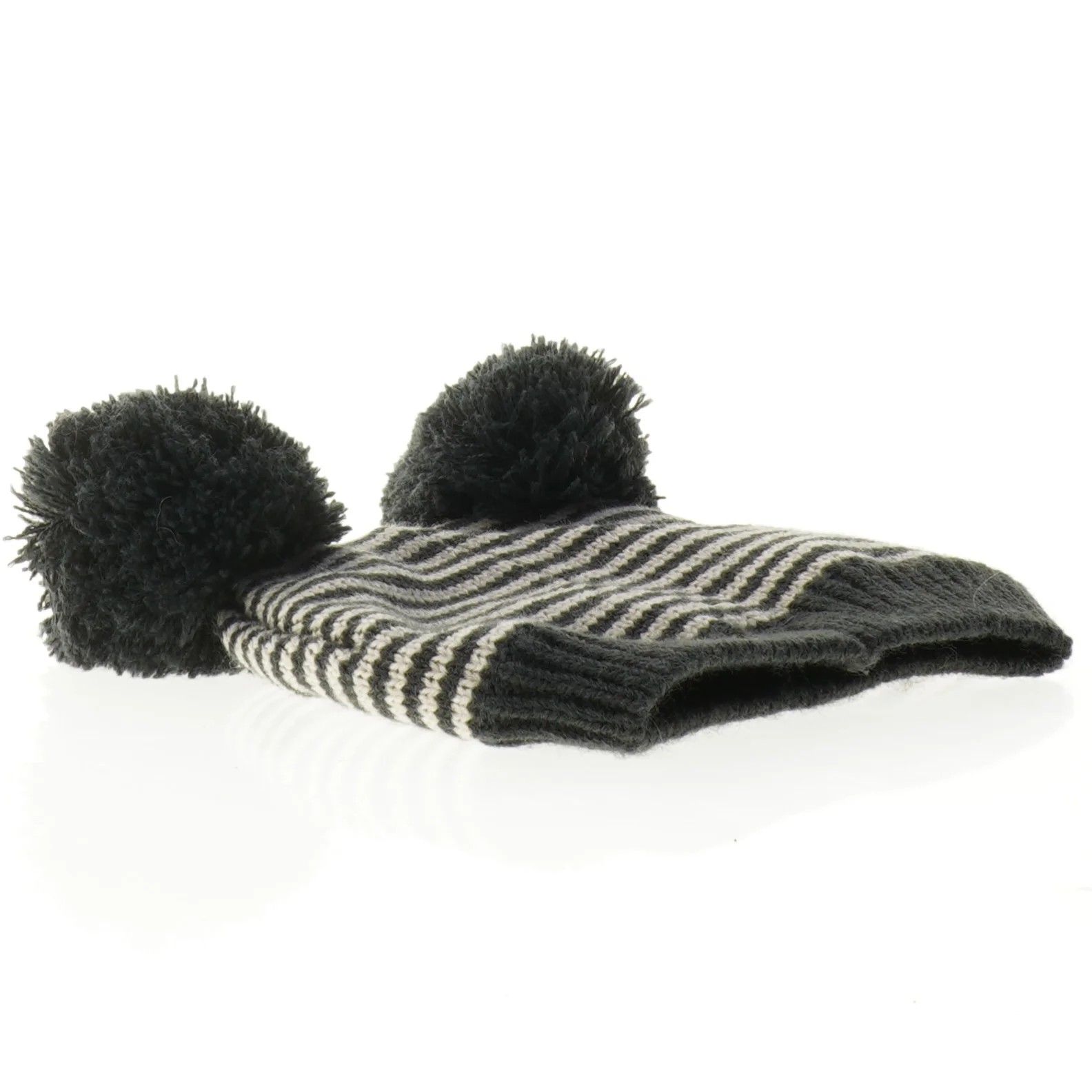 Stribet hue med pomponer fra Next (str. 6 mdr)