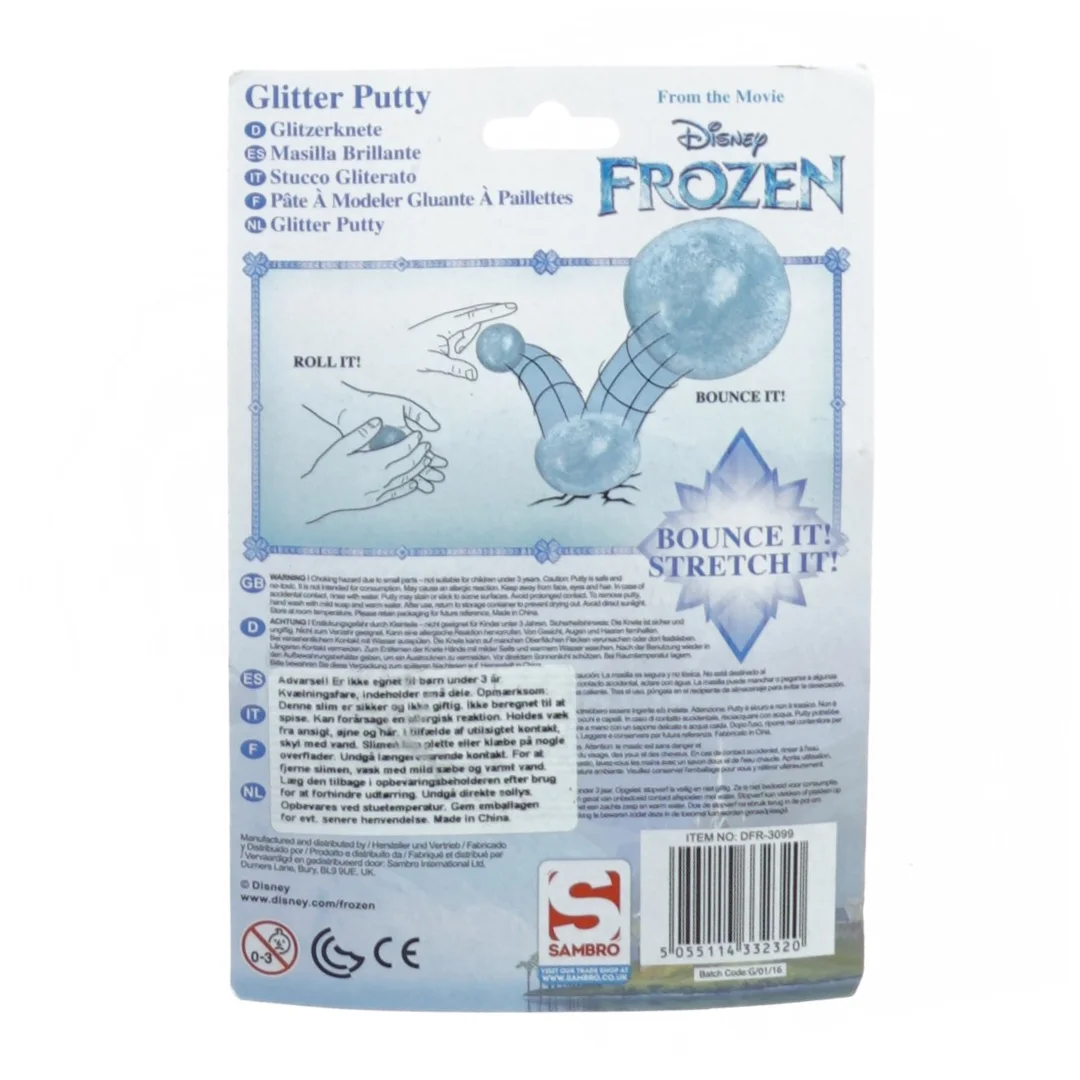 Frozen glitter putty fra Sambro (str. 6 cm)