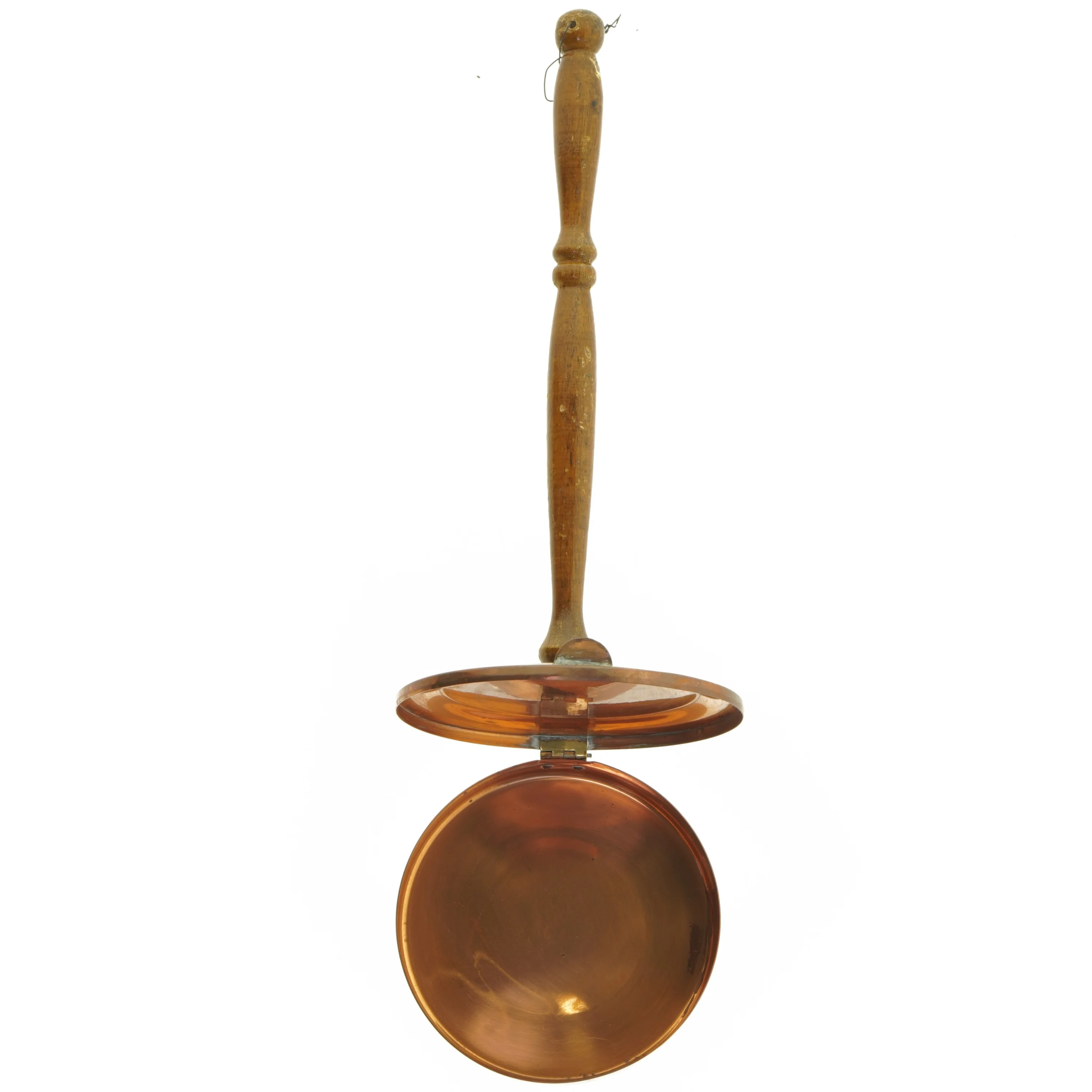 Kobber varme pande med håndtag (str. 45x13 cm)