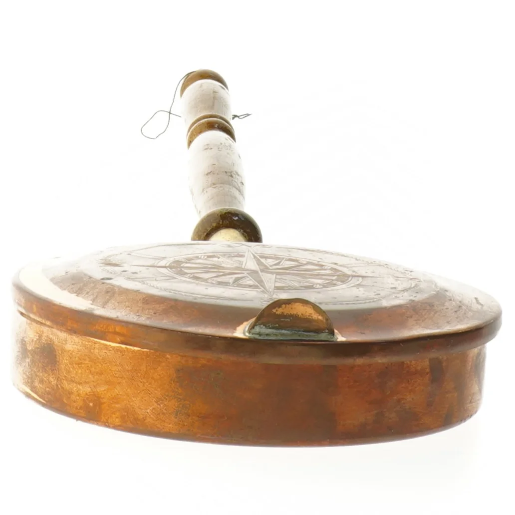 Kobber varme pande med håndtag (str. 45x13 cm)