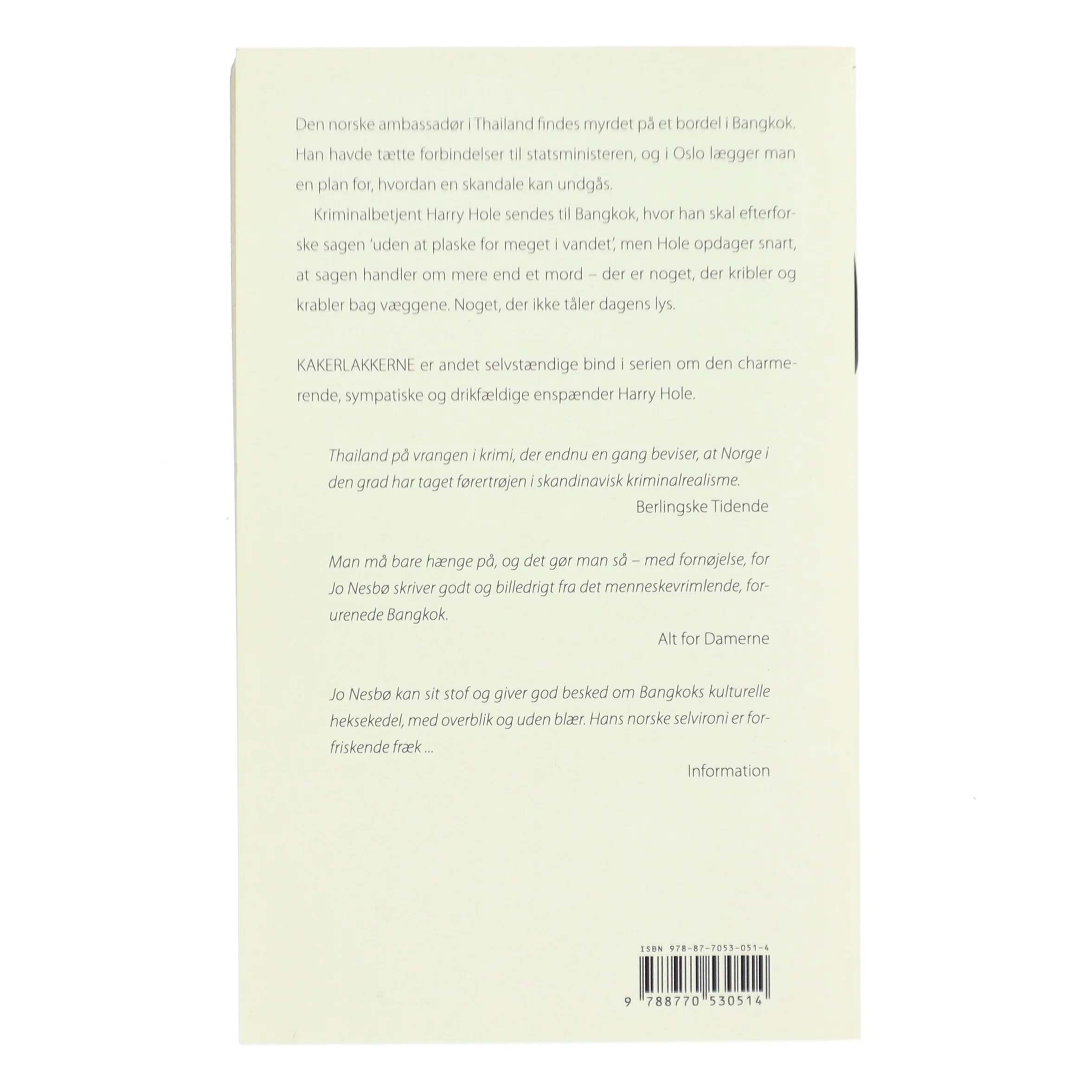 Kakerlakkerne af Jo Nesbø (Bog)