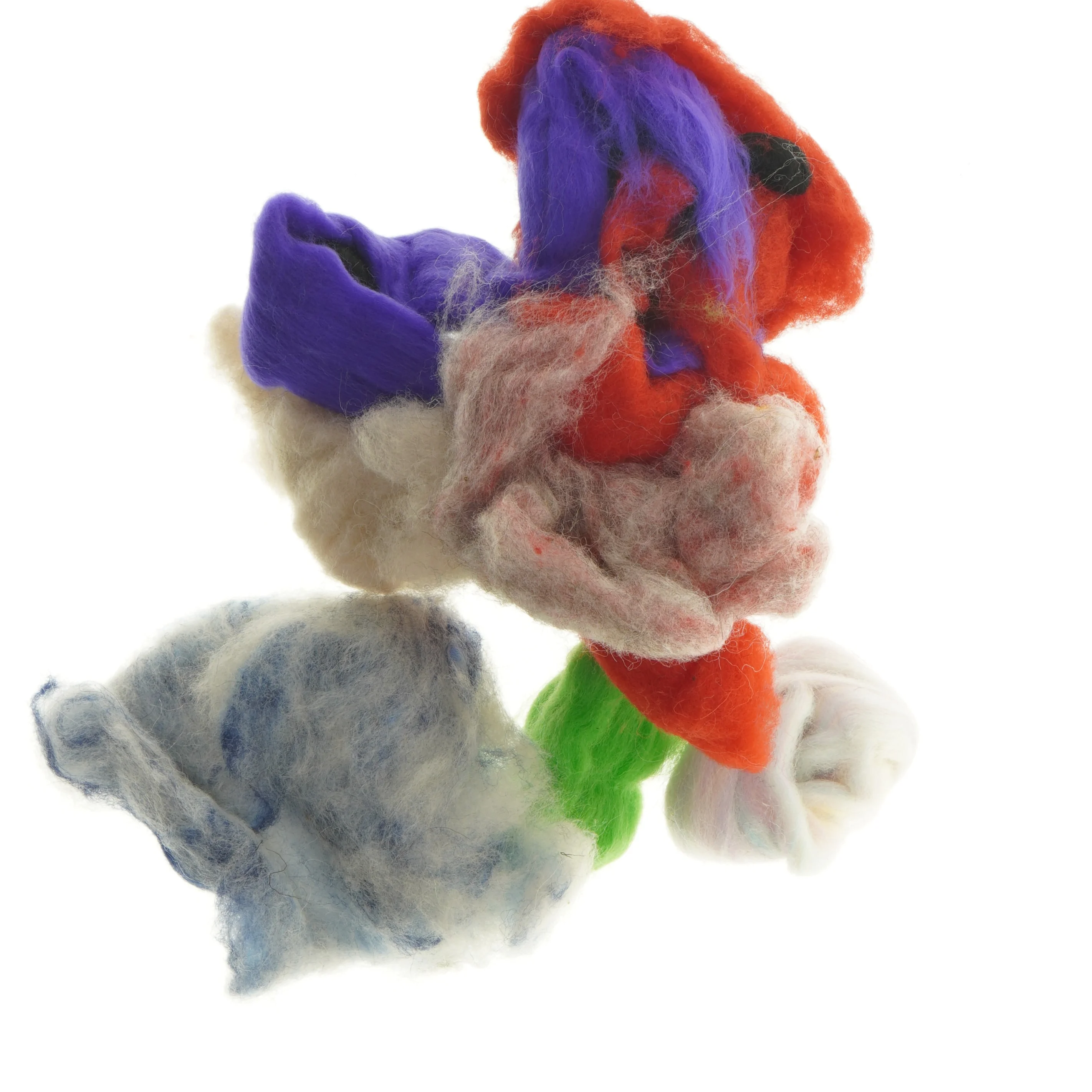 Filt uld i forskellige farver