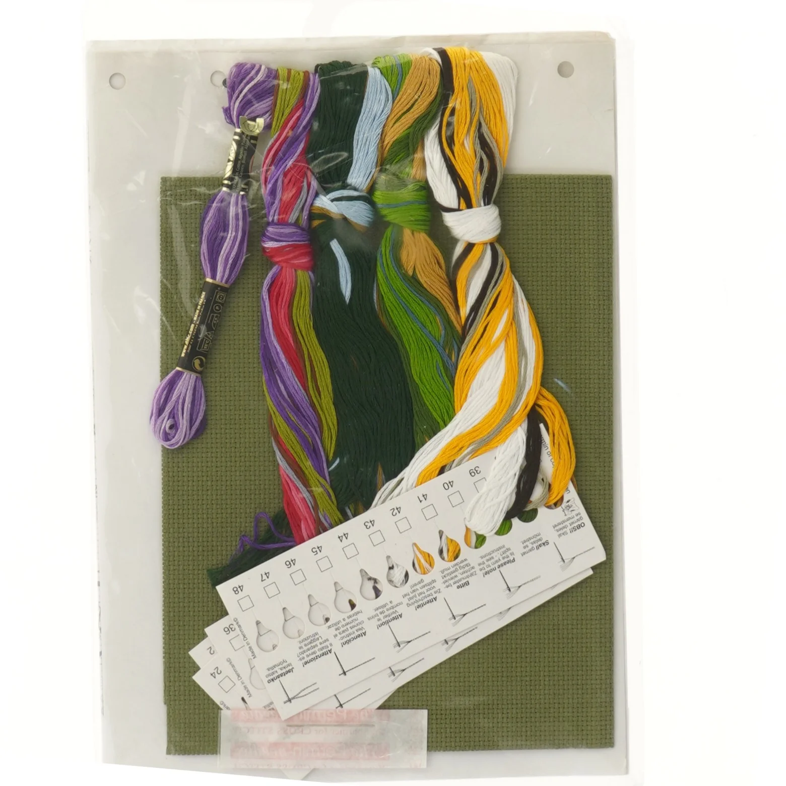 Broderisæt med landskabsmotiv (str. 38x28 cm)