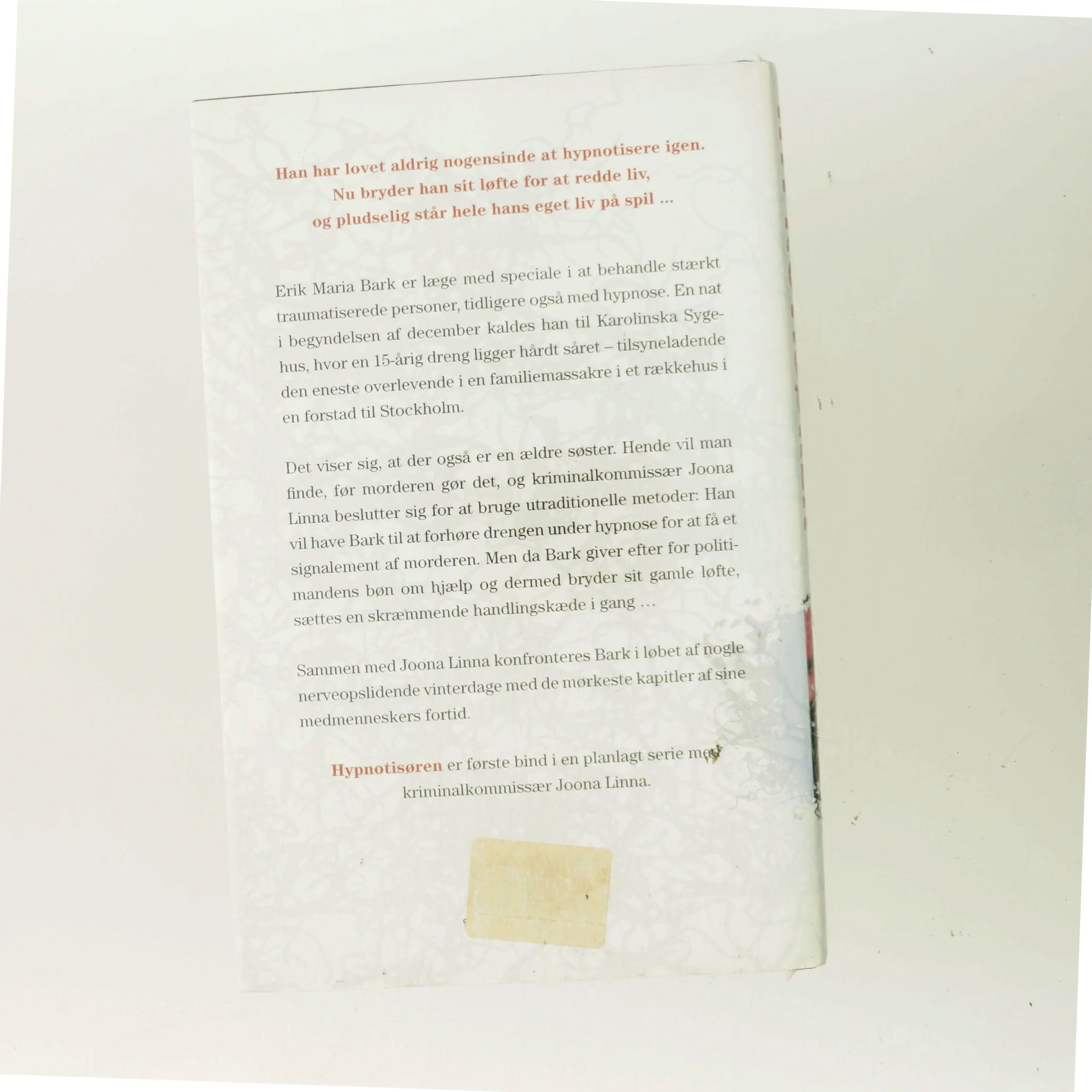 Hypnotisøren af Lars Kepler (Bog)