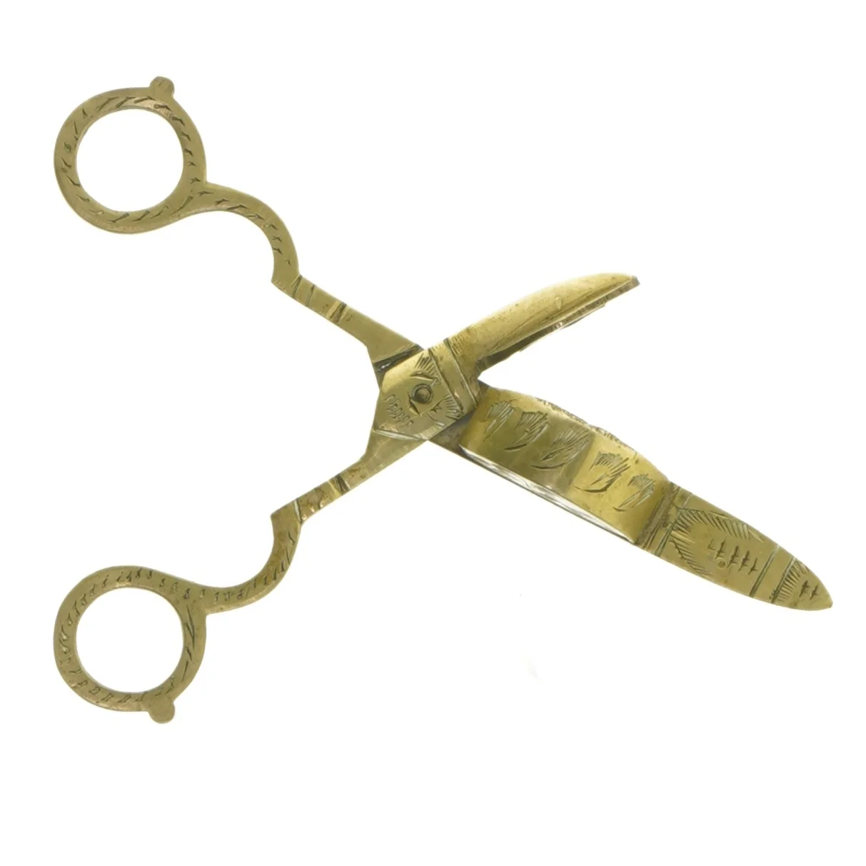 Antikke messing lysesakse (str. 17x6 cm)